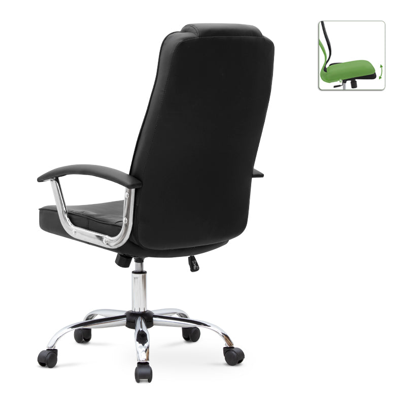 Office Chair ARLENE PU leather Black 62x63x112/122cm