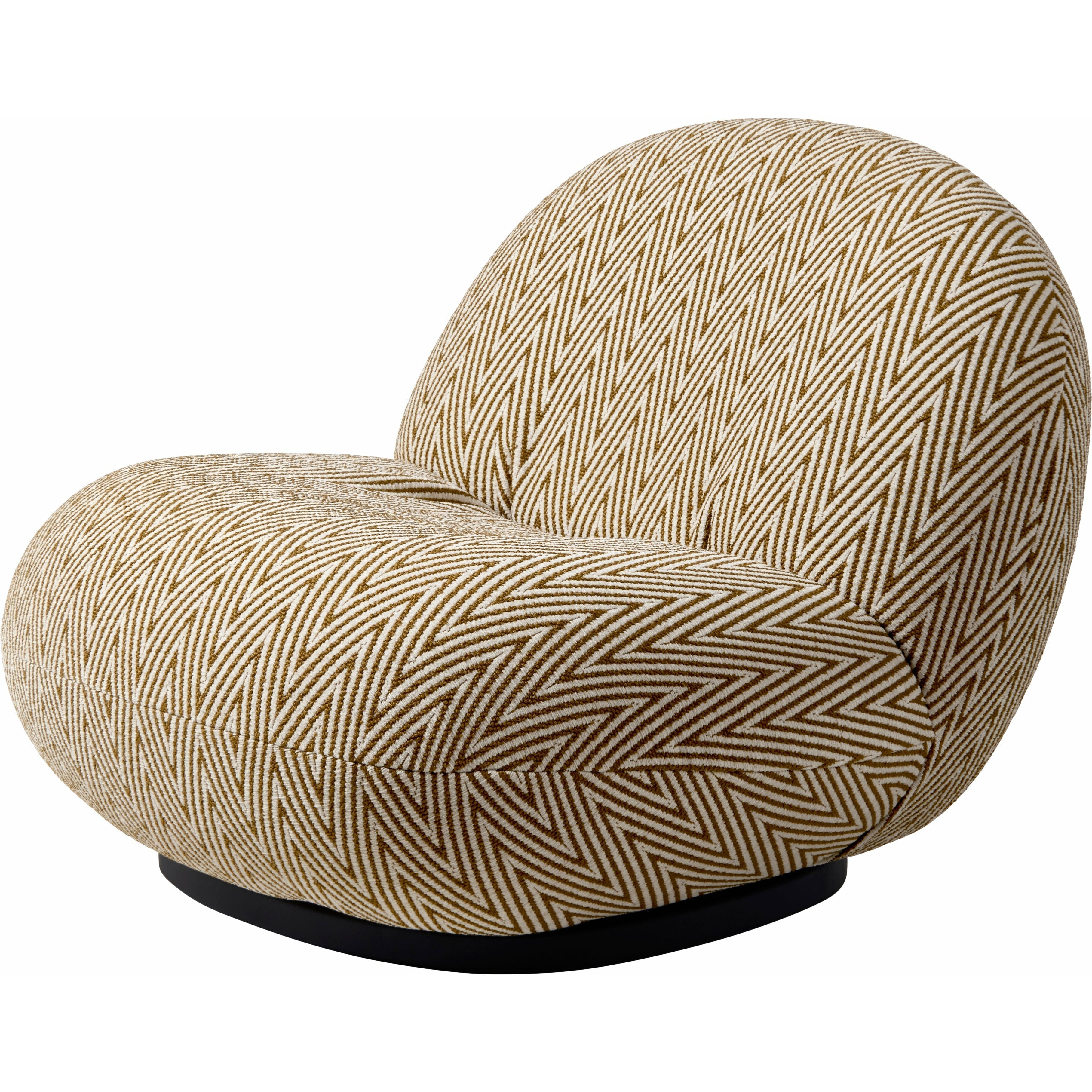 Gubi Pacha Outdoor Lounge Chair Rotatable Upholstered, Chevron Fr022