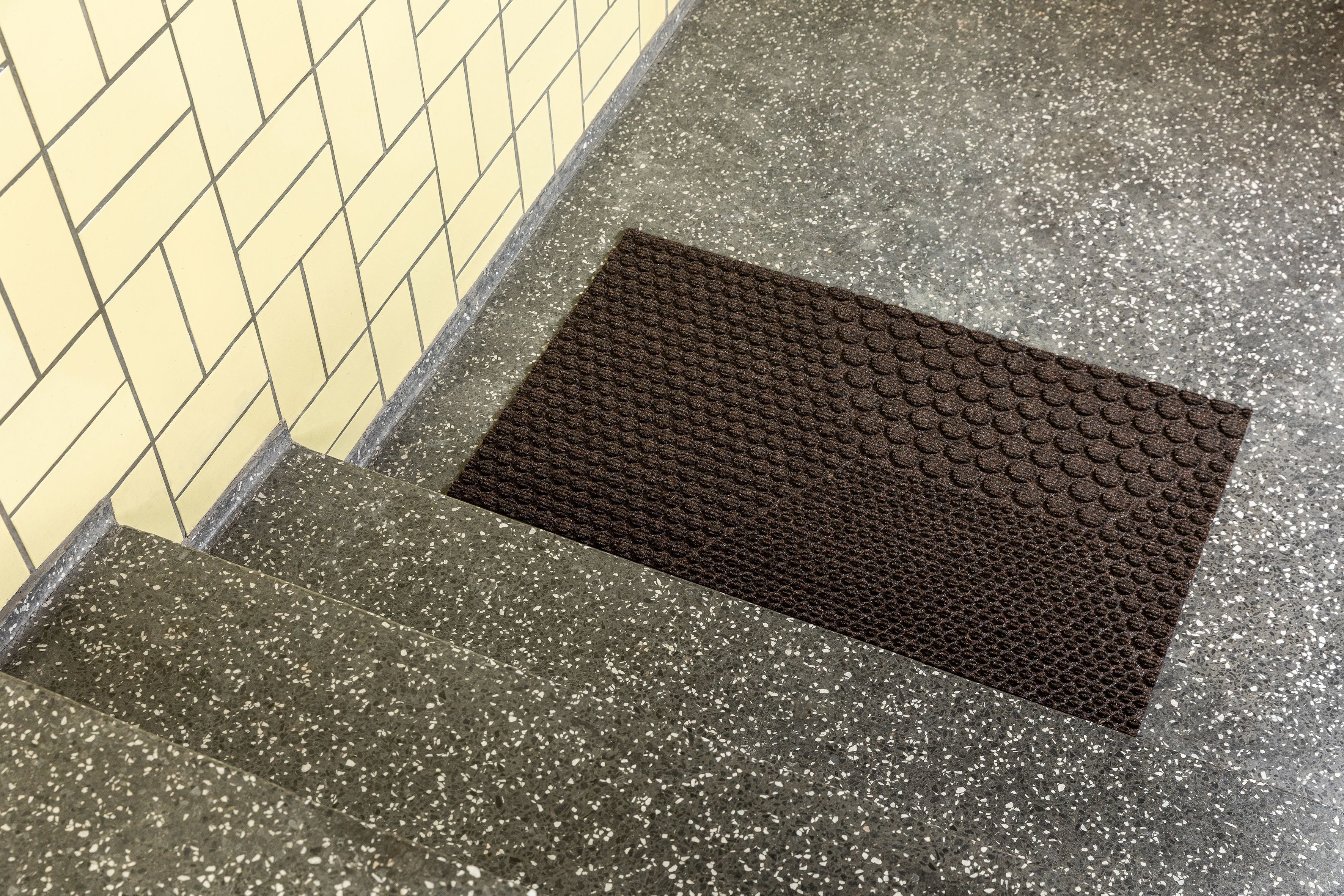 Heymat Hex Soil Doormat Dark Brown, 55x90cm