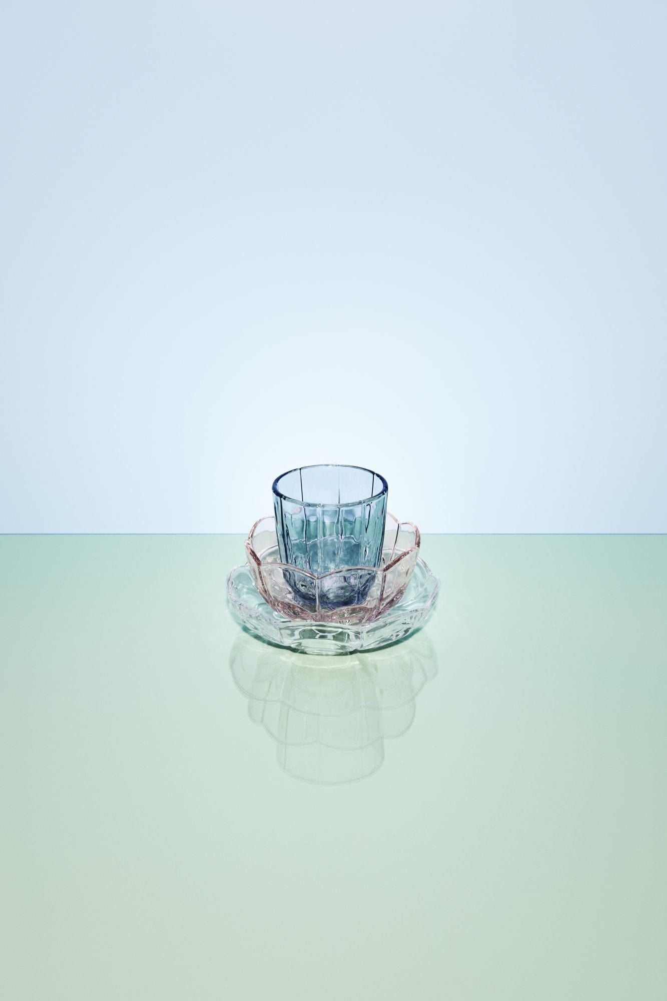 Holmegaard Lily Water Glass Set Of 2 320 Ml, Blue