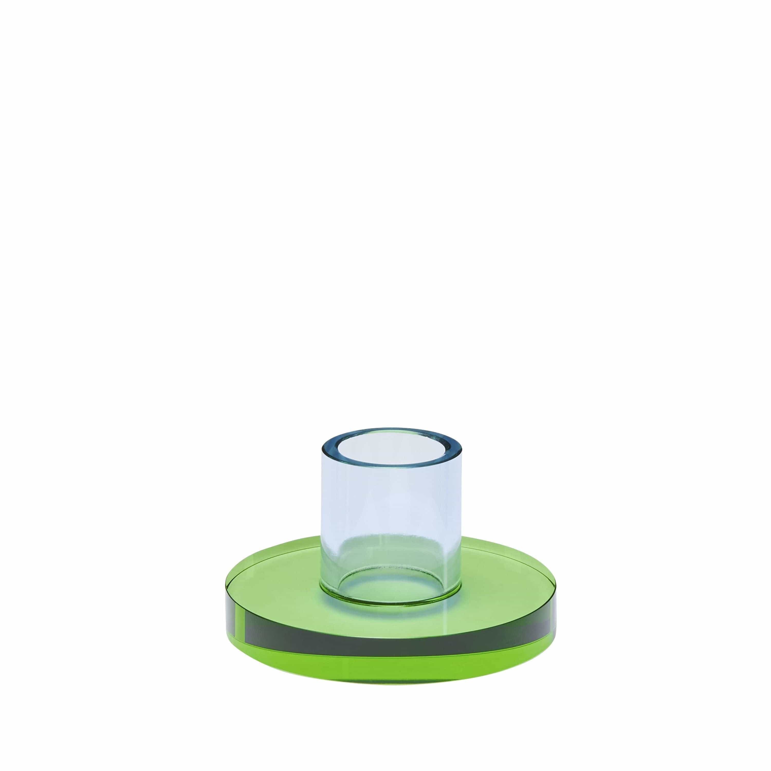 Hübsch Astra Candle Holder Small, Blue/Green