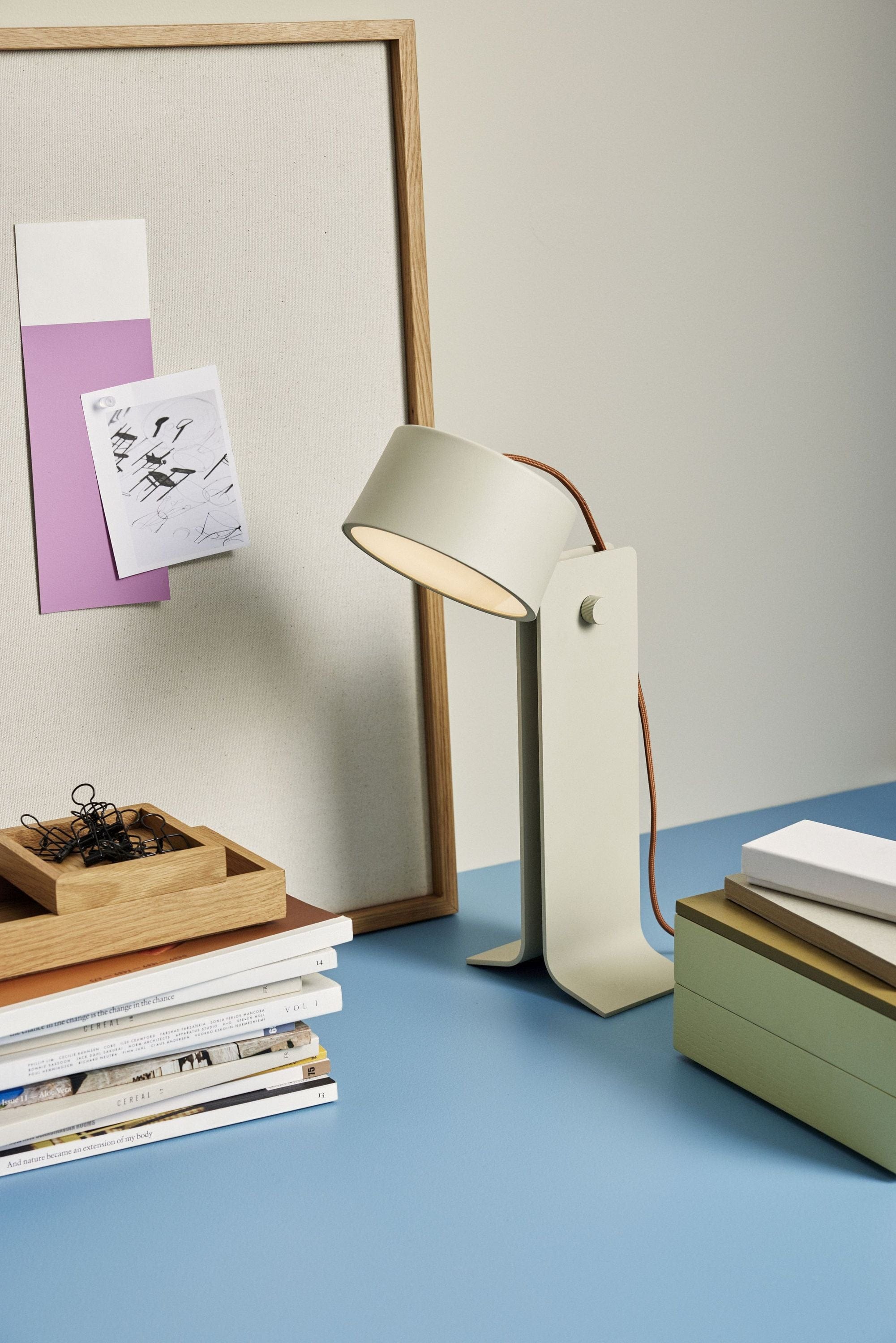 Hübsch Crea Table Lamp, Sand/Orange