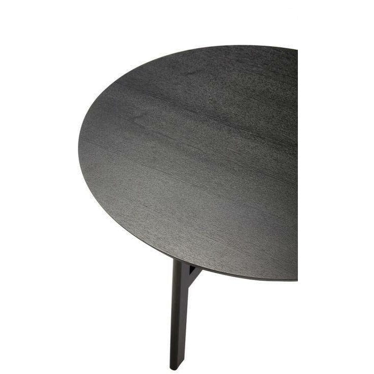 Hübsch Fjord Coffee Table Round Wood Black