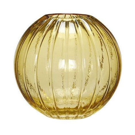 Hübsch Fleur Vase Round, Yellow