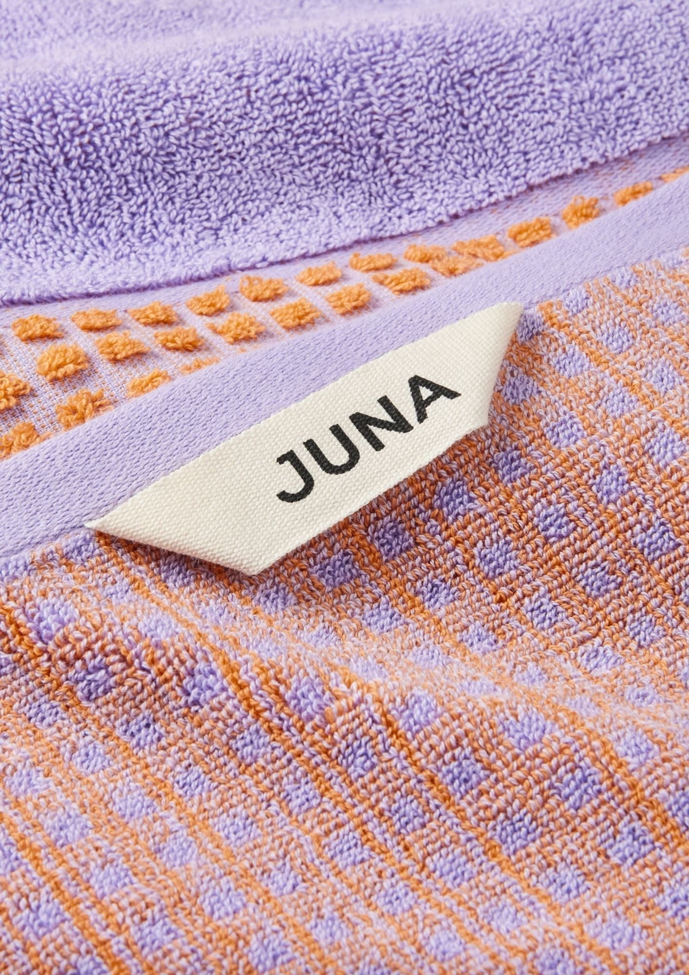 Juna Check Towel 70x140 Cm, Purple