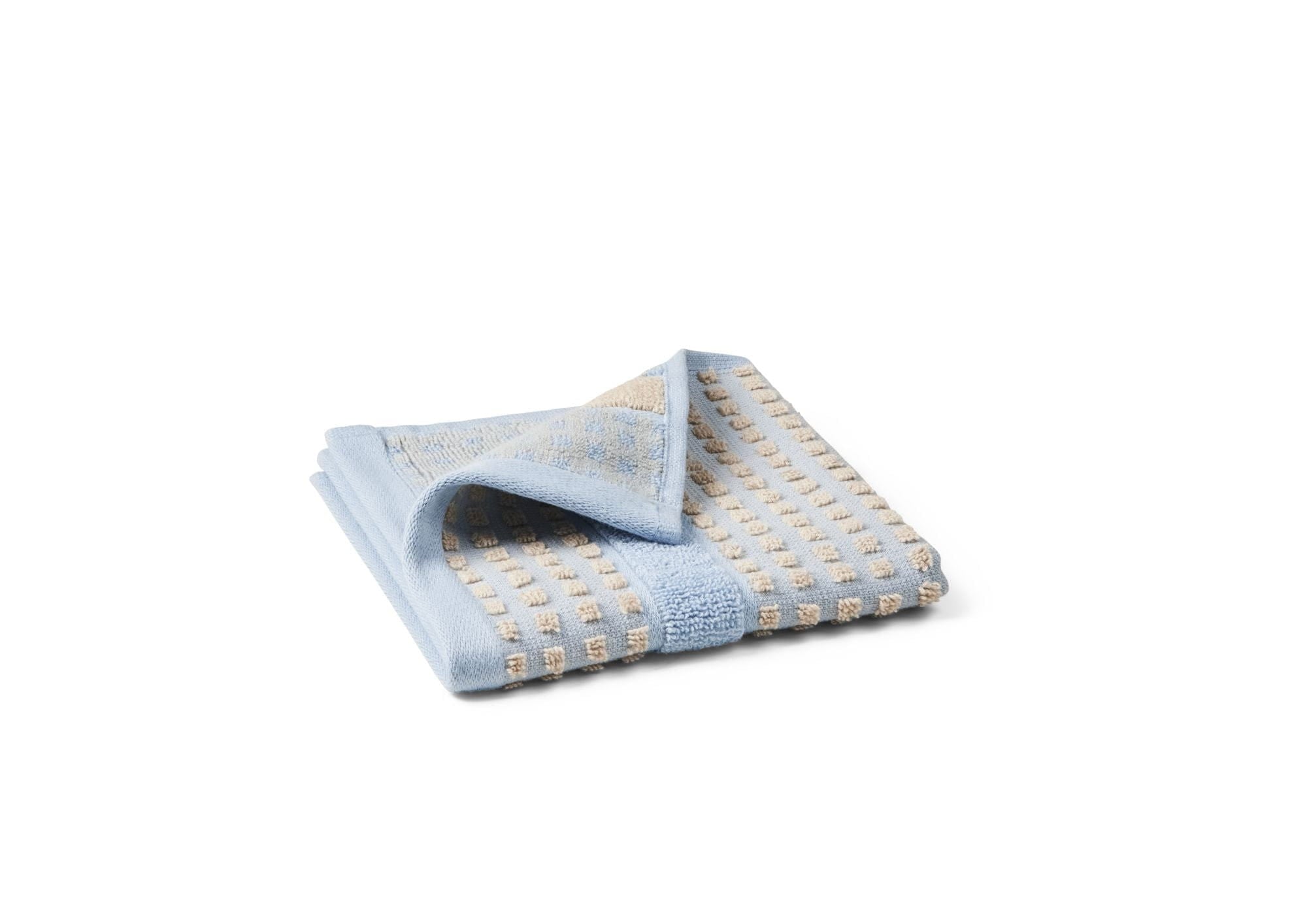 Juna Check Washcloth 30x30 Cm, Light Blue/Sand