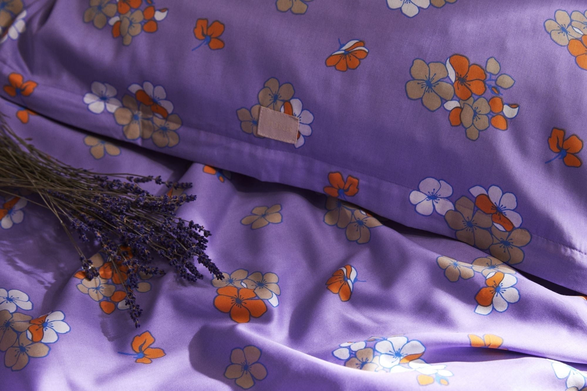 Juna Grand Pleasantly Bed Linen 140x200 Cm, Purple