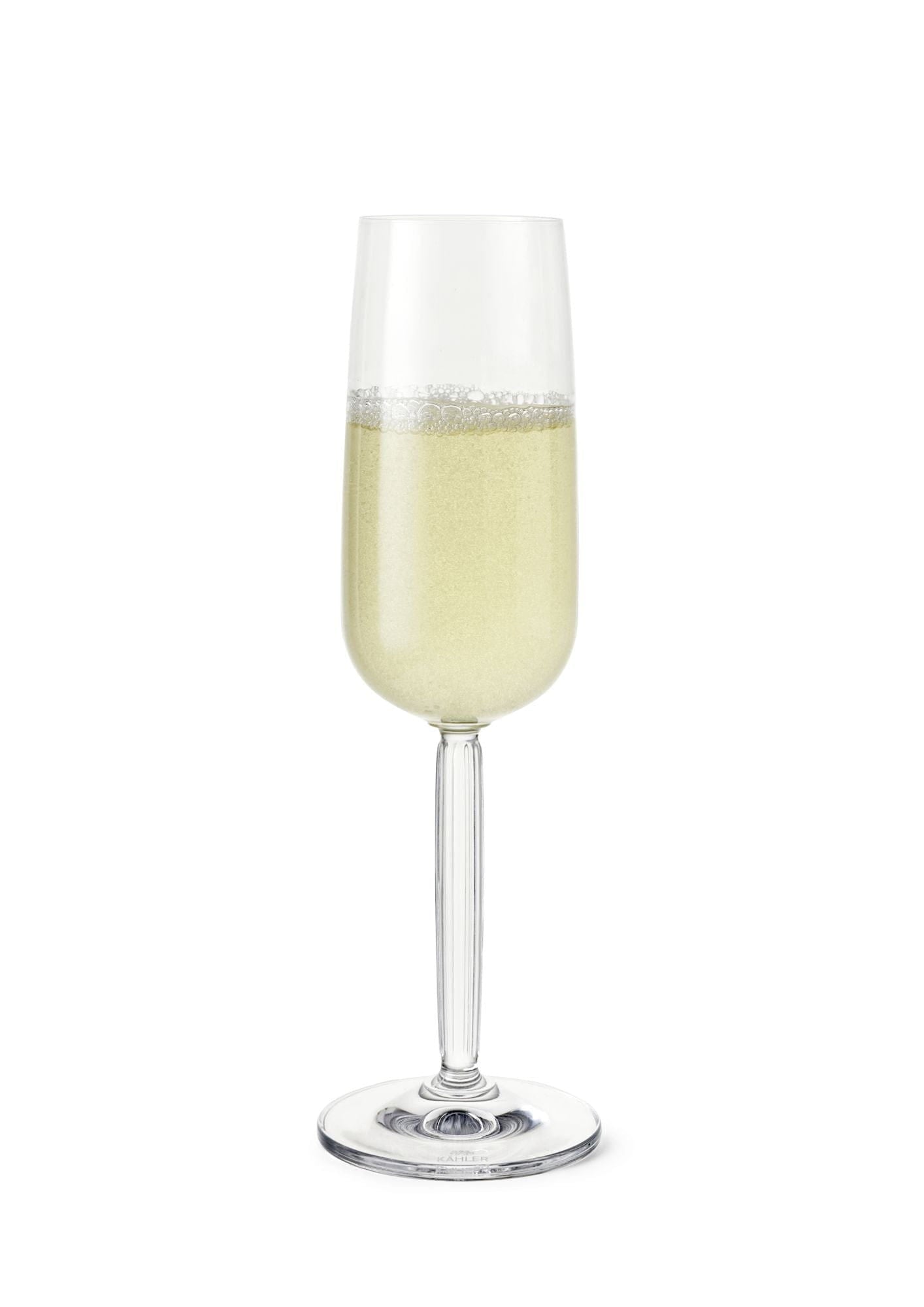 Kähler Hammershøi Champagne Glass Set Of 240 Ml, Clear