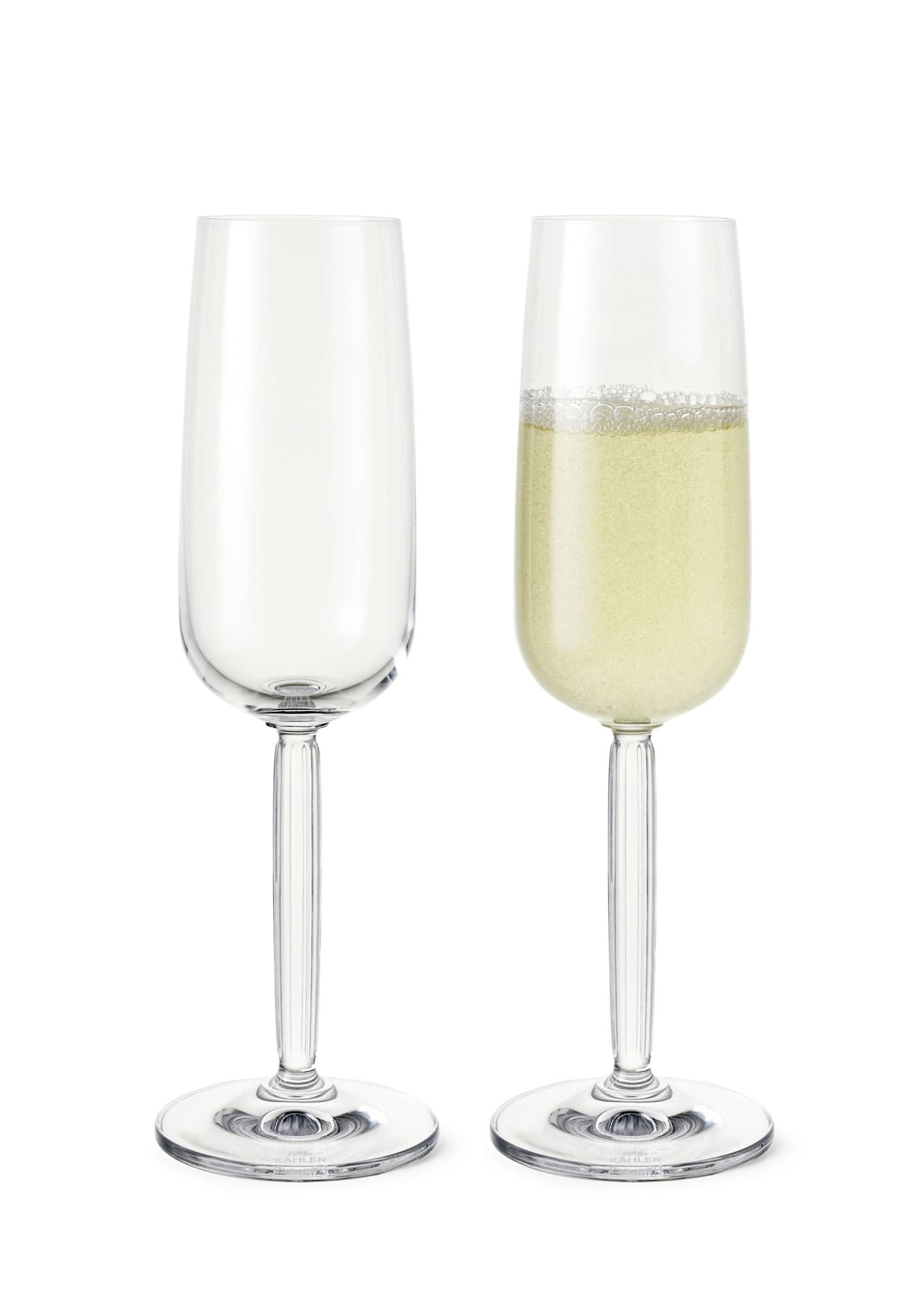 Kähler Hammershøi Champagne Glass Set Of 240 Ml, Clear