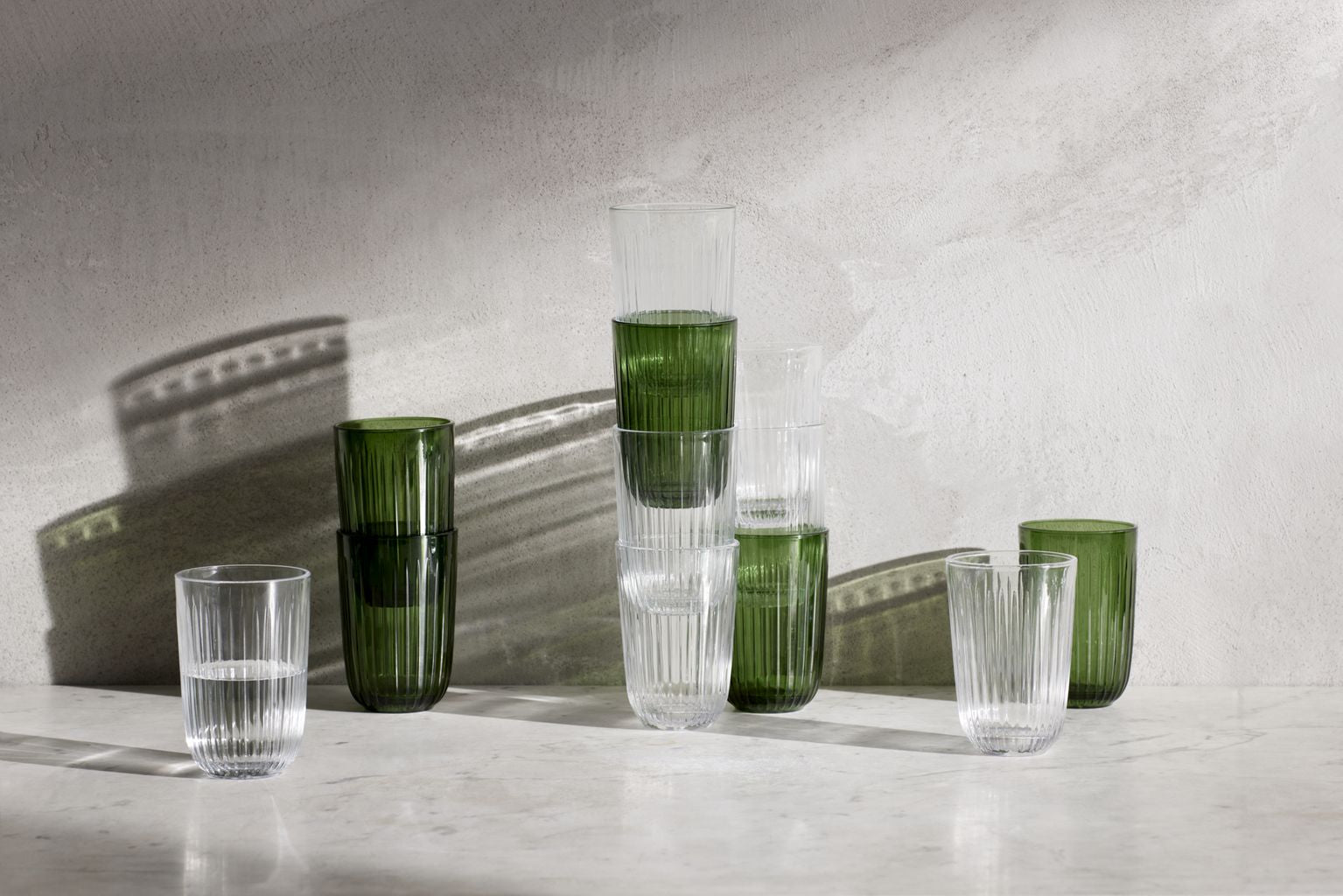 Kähler Hammershøi Water Glass 37 Cl, Green 4 P Cs.