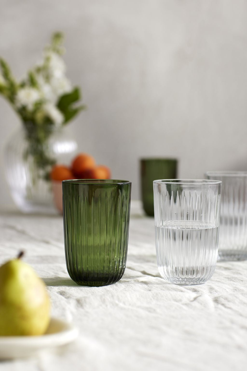 Kähler Hammershøi Water Glass 37 Cl, Green 4 P Cs.