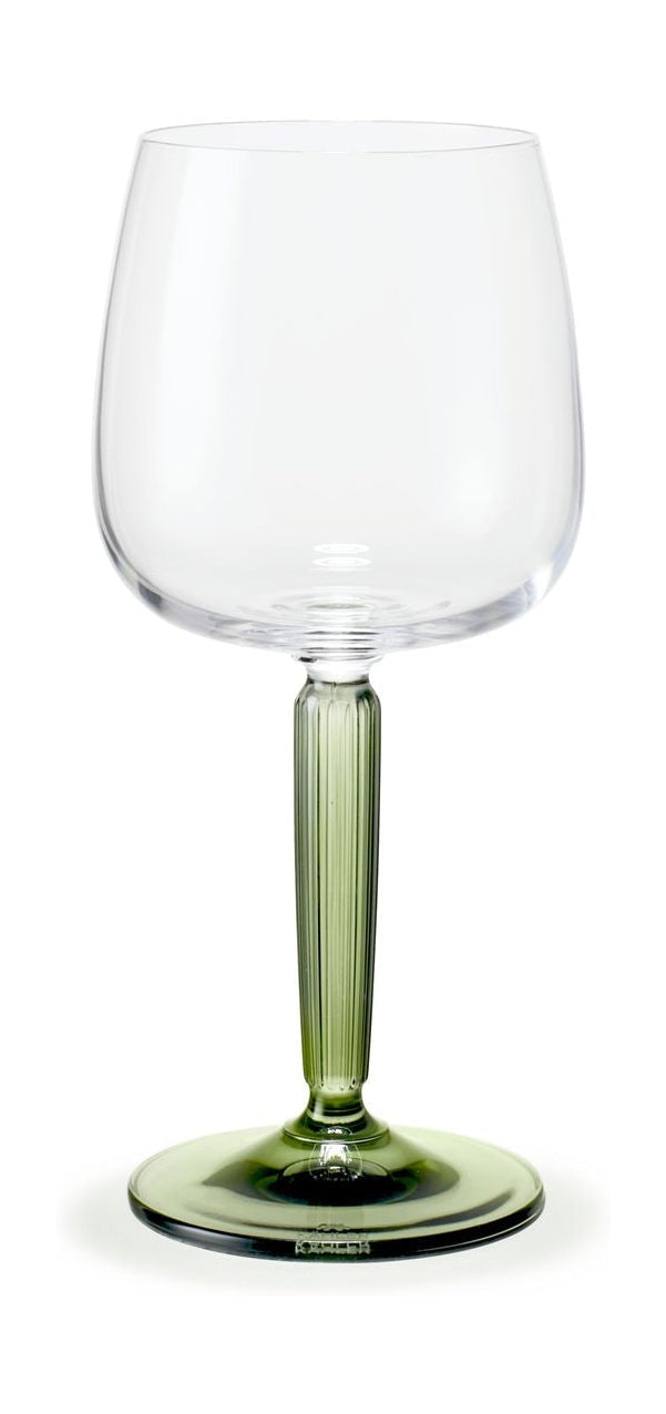 Kähler Hammershøi White Wine Glass 35 Cl, Green 2 P Cs.