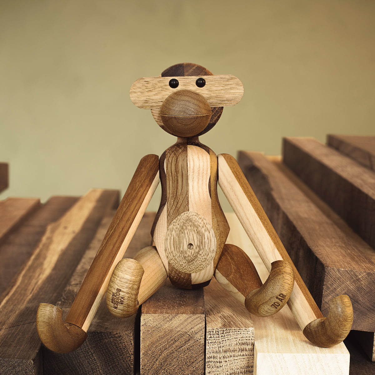 Kay Bojesen Monkey Reworked Mixed Wood, Mini