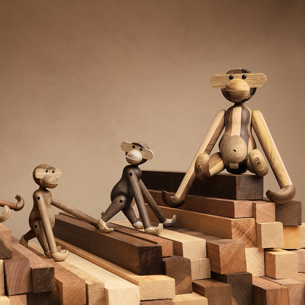 Kay Bojesen Monkey Reworked Mixed Wood, Mini