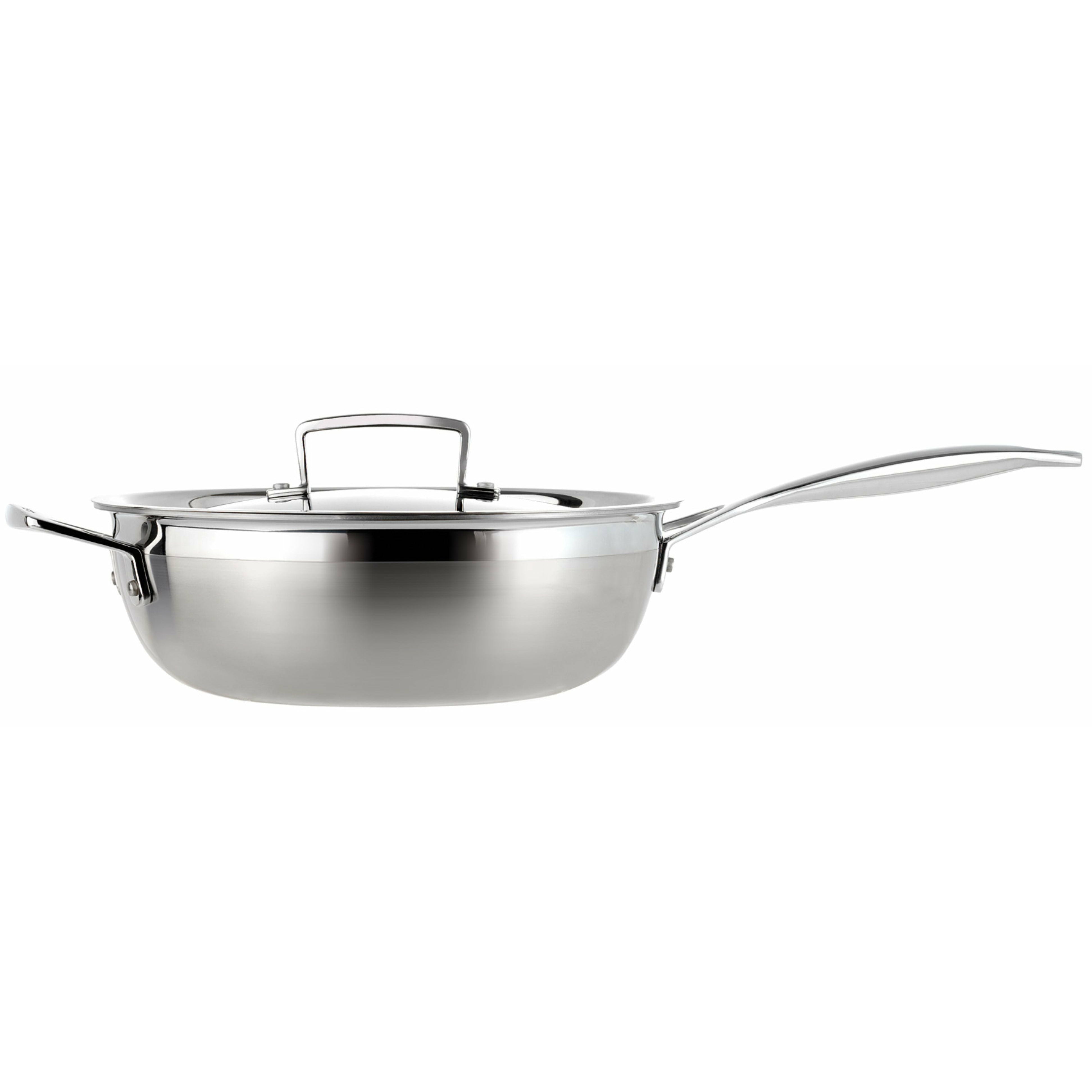 Le Creuset 3 Ply Stainless Steel Non Stick Frying Pan, 24 Cm