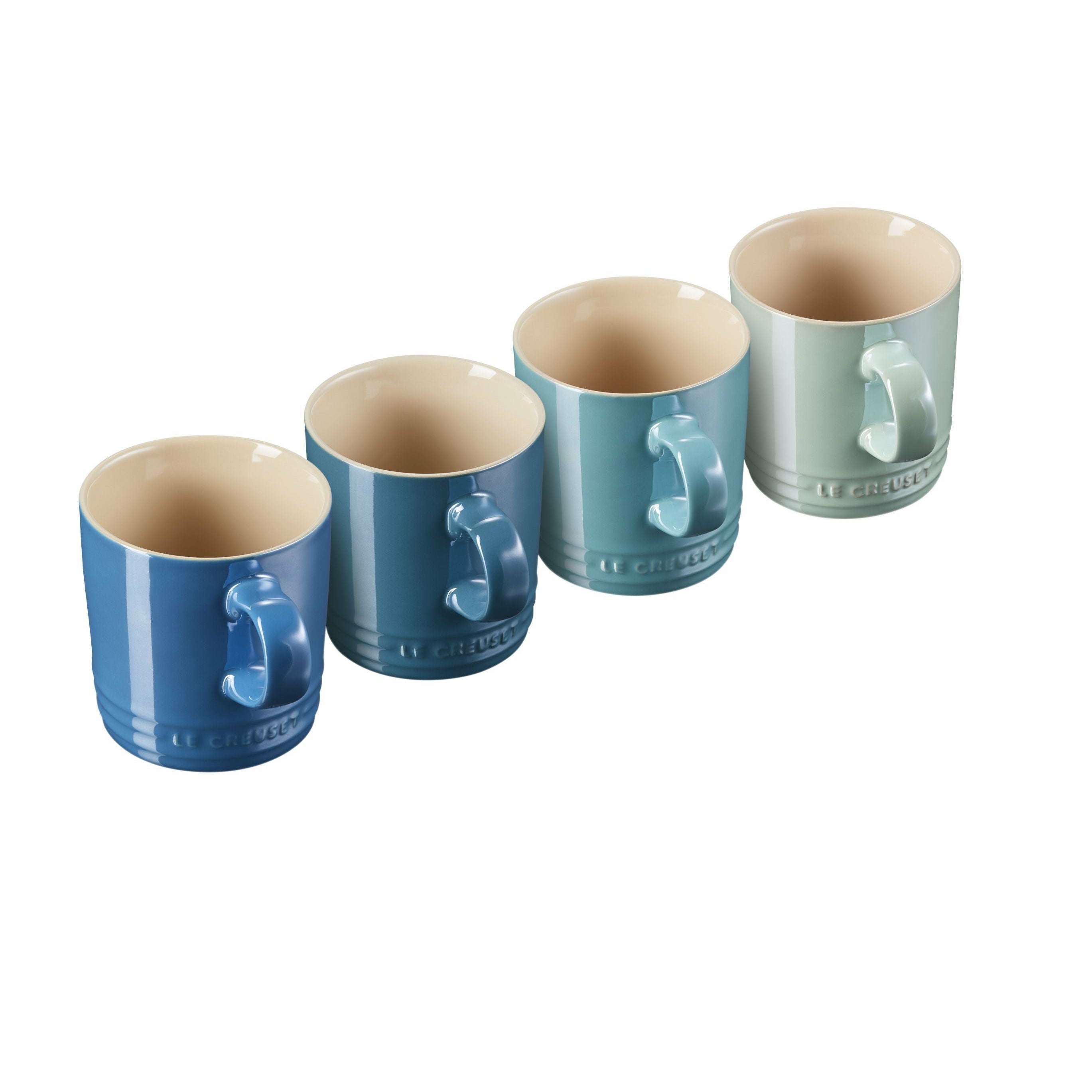 Le Creuset Mug Metallics 350 Ml Blue, 4 Pcs.