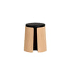 Loca Knax Stool Oak Soaped/Black Leather Cushion, Small