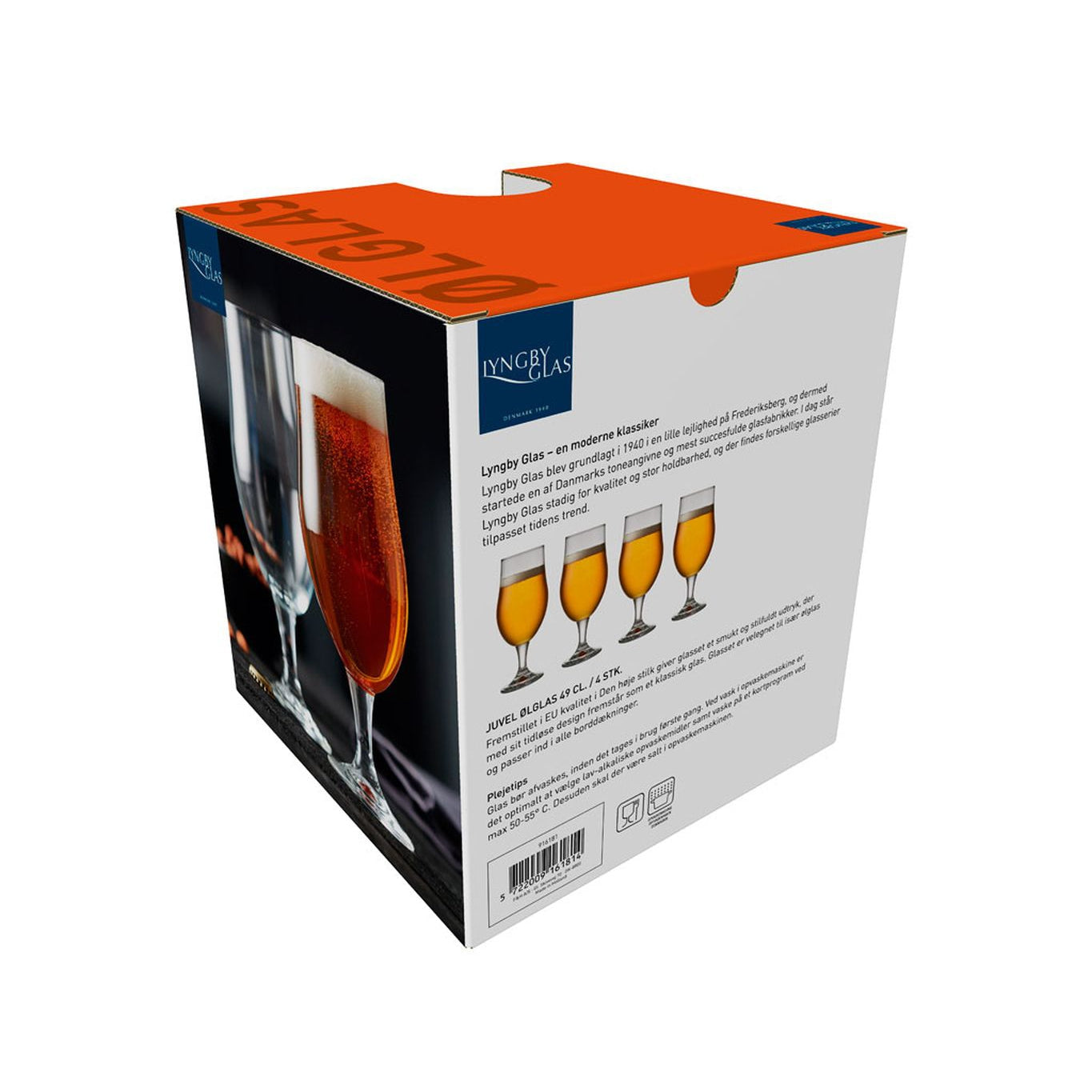 Lyngby Glas Juvel Beer Glass 49 Cl, 4 Pcs.