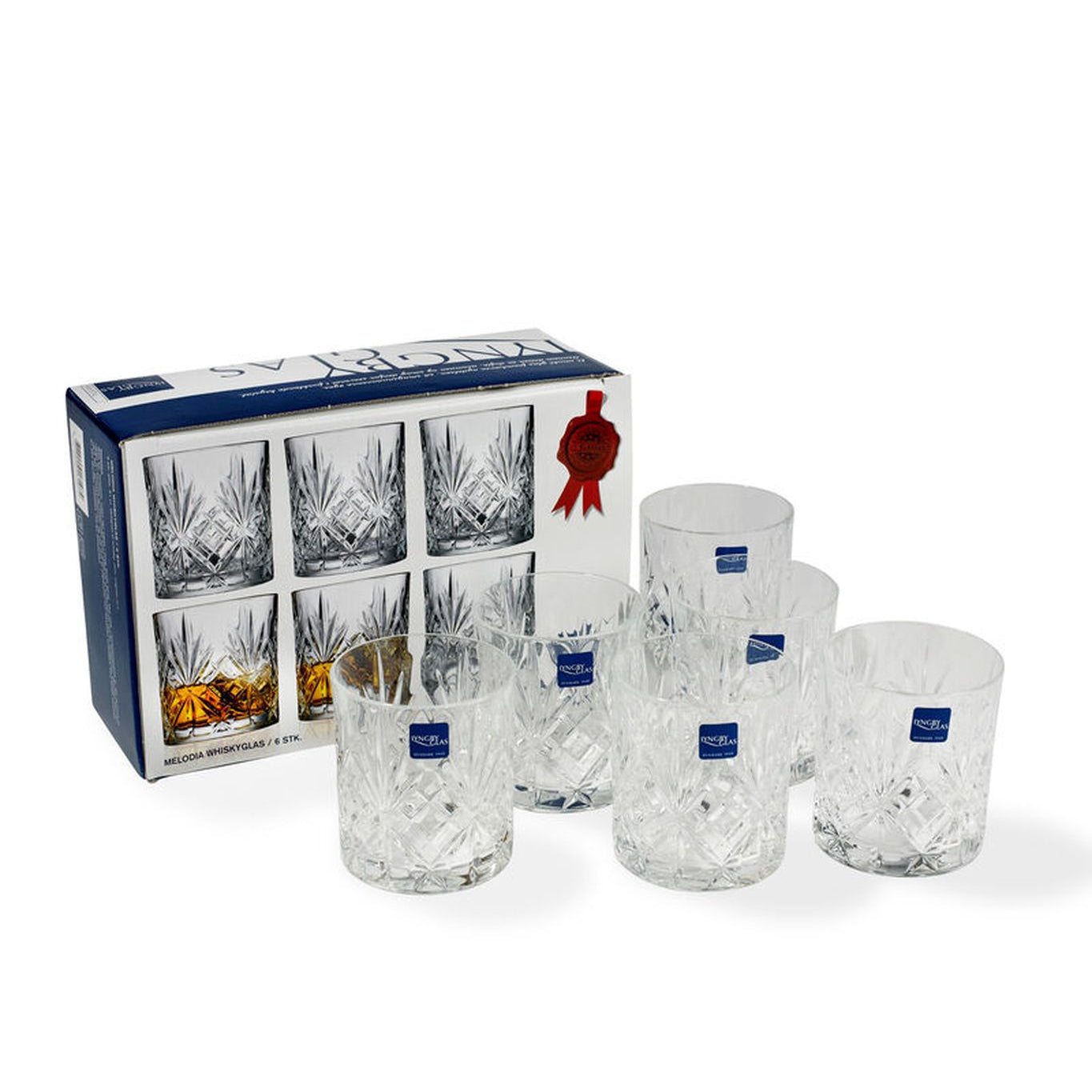 Lyngby Glas Melodia Krystal Whiskey Glass 31 Cl, 6 Pcs.