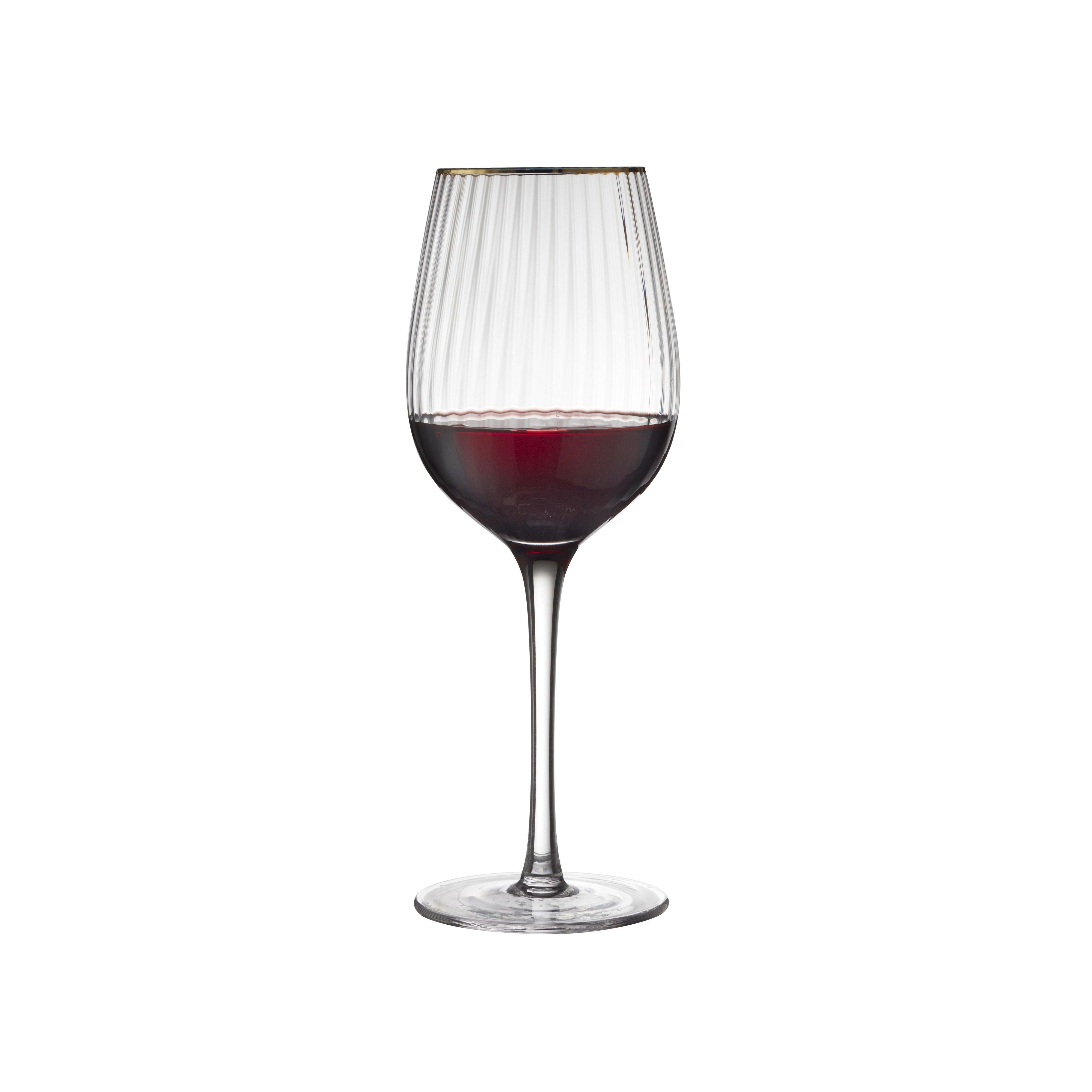 Lyngby Glas Palermo Gold Red Wine Glass 40 Cl 4 Pcs.