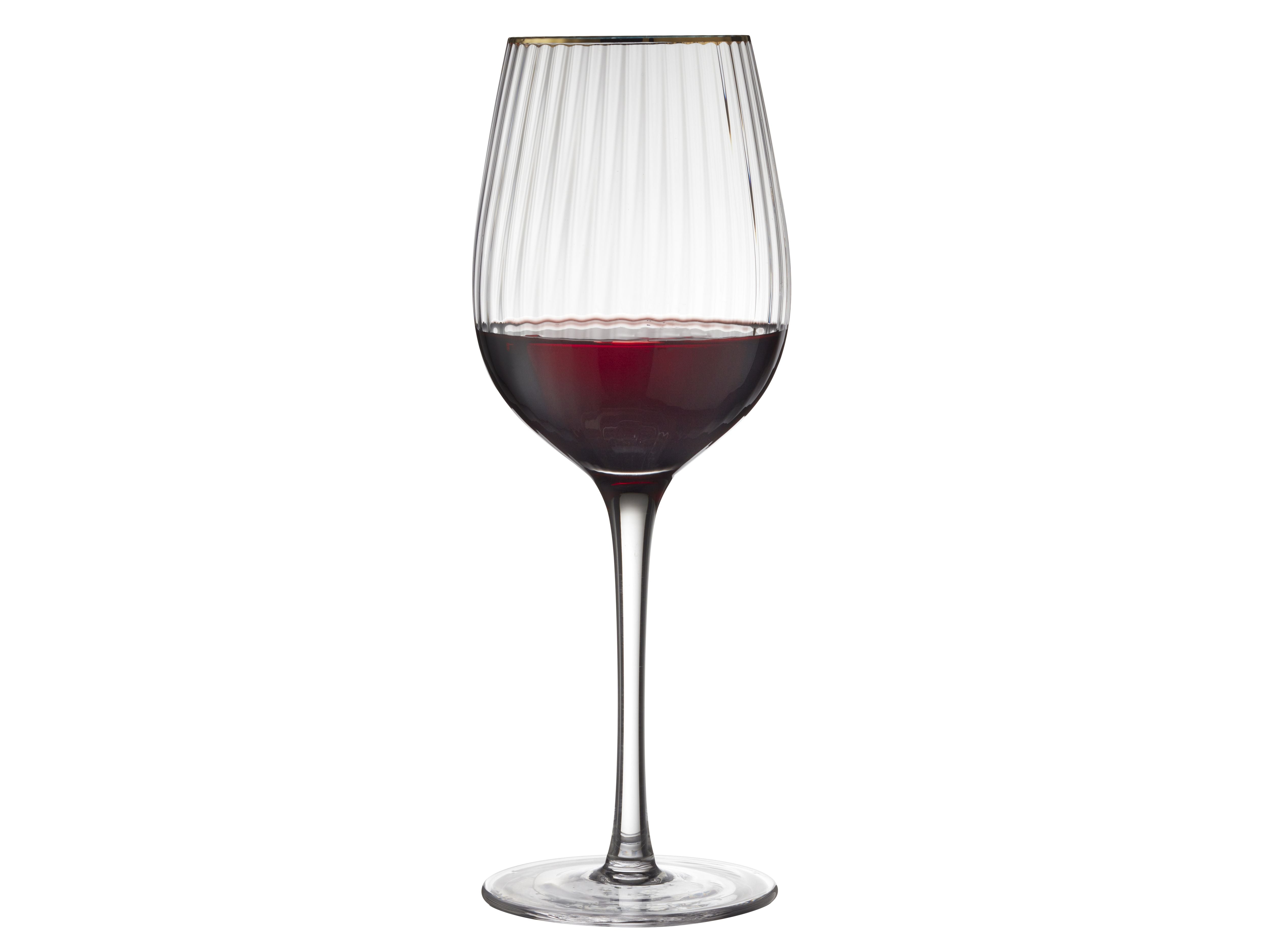 Lyngby Glas Palermo Gold Red Wine Glass 40 Cl 4 Pcs.