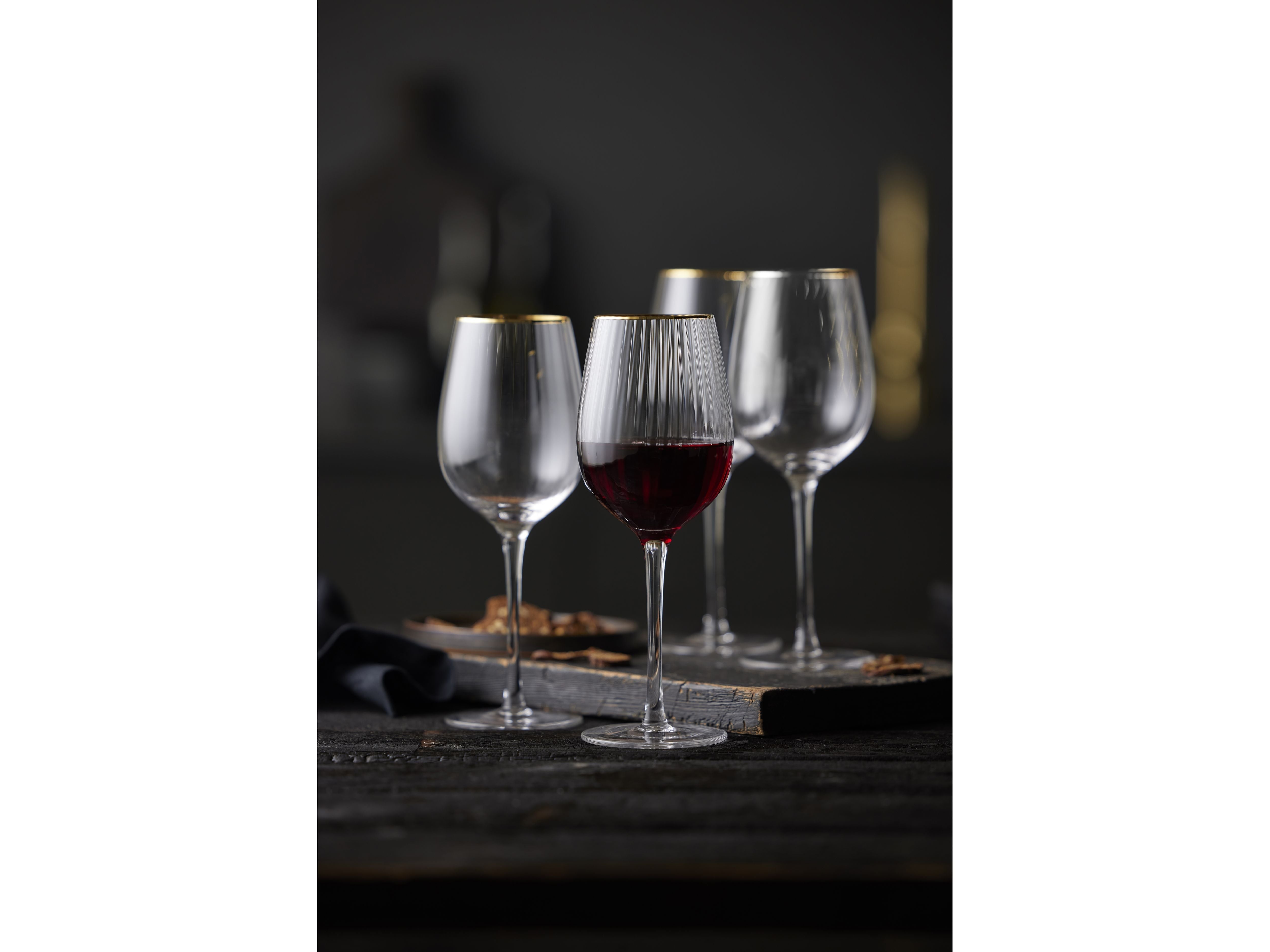 Lyngby Glas Palermo Gold Red Wine Glass 40 Cl 4 Pcs.