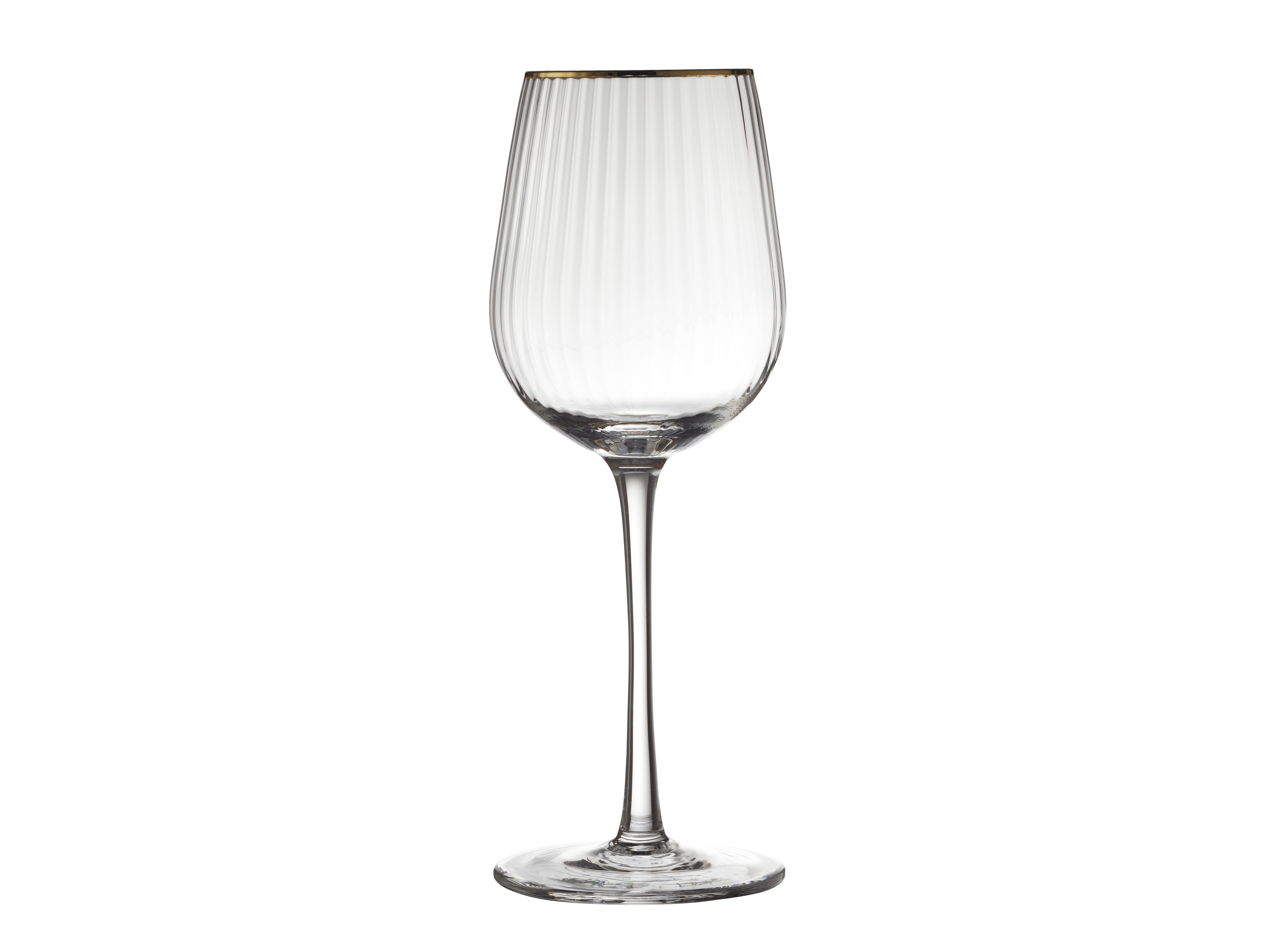 Lyngby Glas Palermo Gold White Wine Glass 30 Cl 4 Pcs.