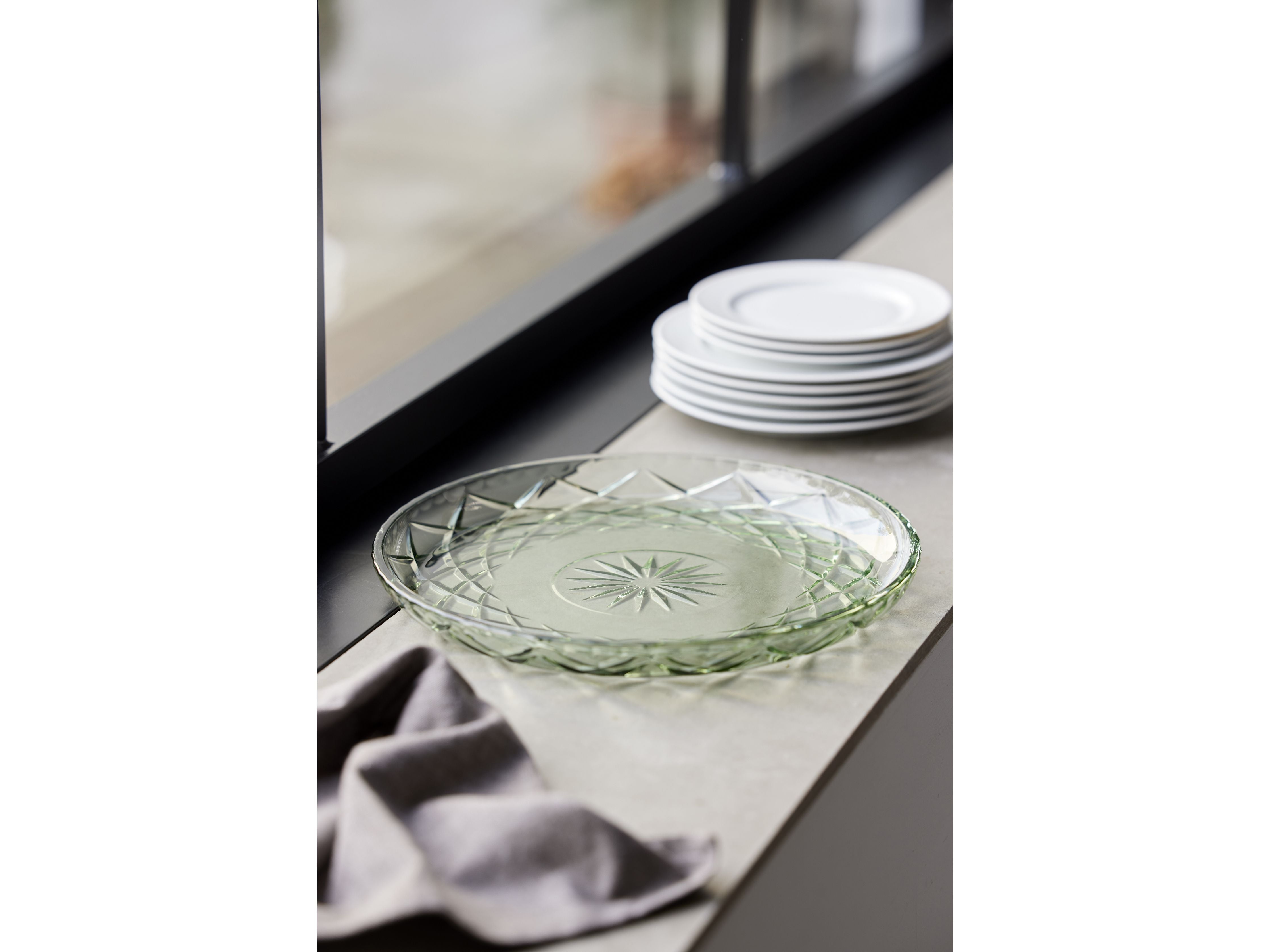 Lyngby Glas Sorrento Plate, Green