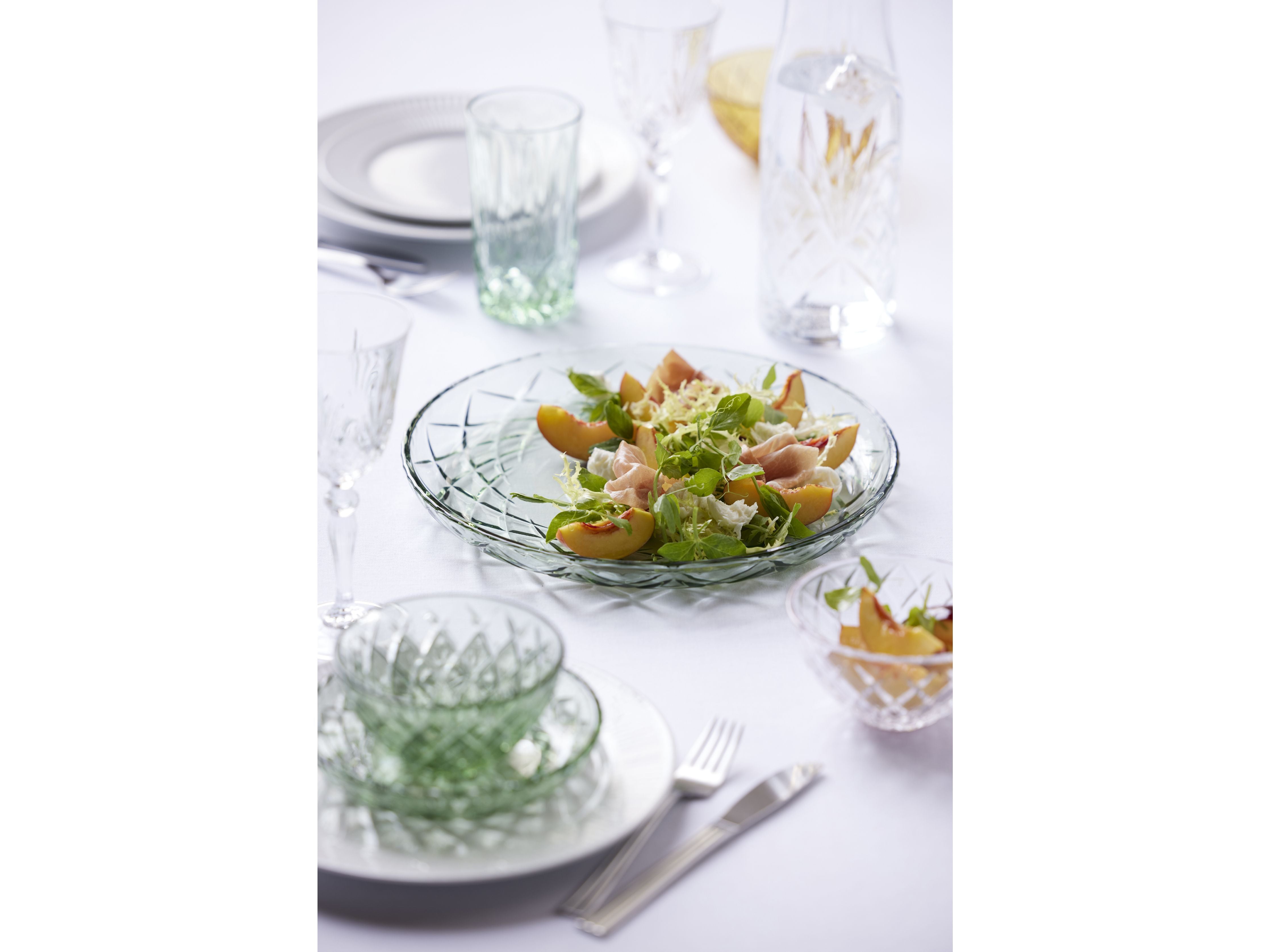 Lyngby Glas Sorrento Plate, Green