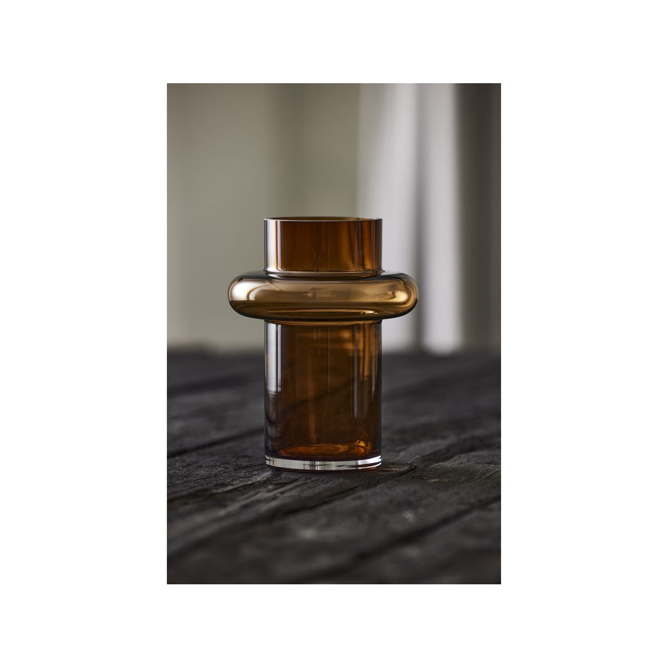 Lyngby Glas Tube Vase H: 20 Cm, Amber