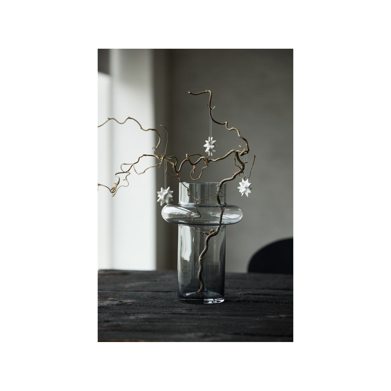 Lyngby Glas Tube Vase H: 30 Cm, Smoke