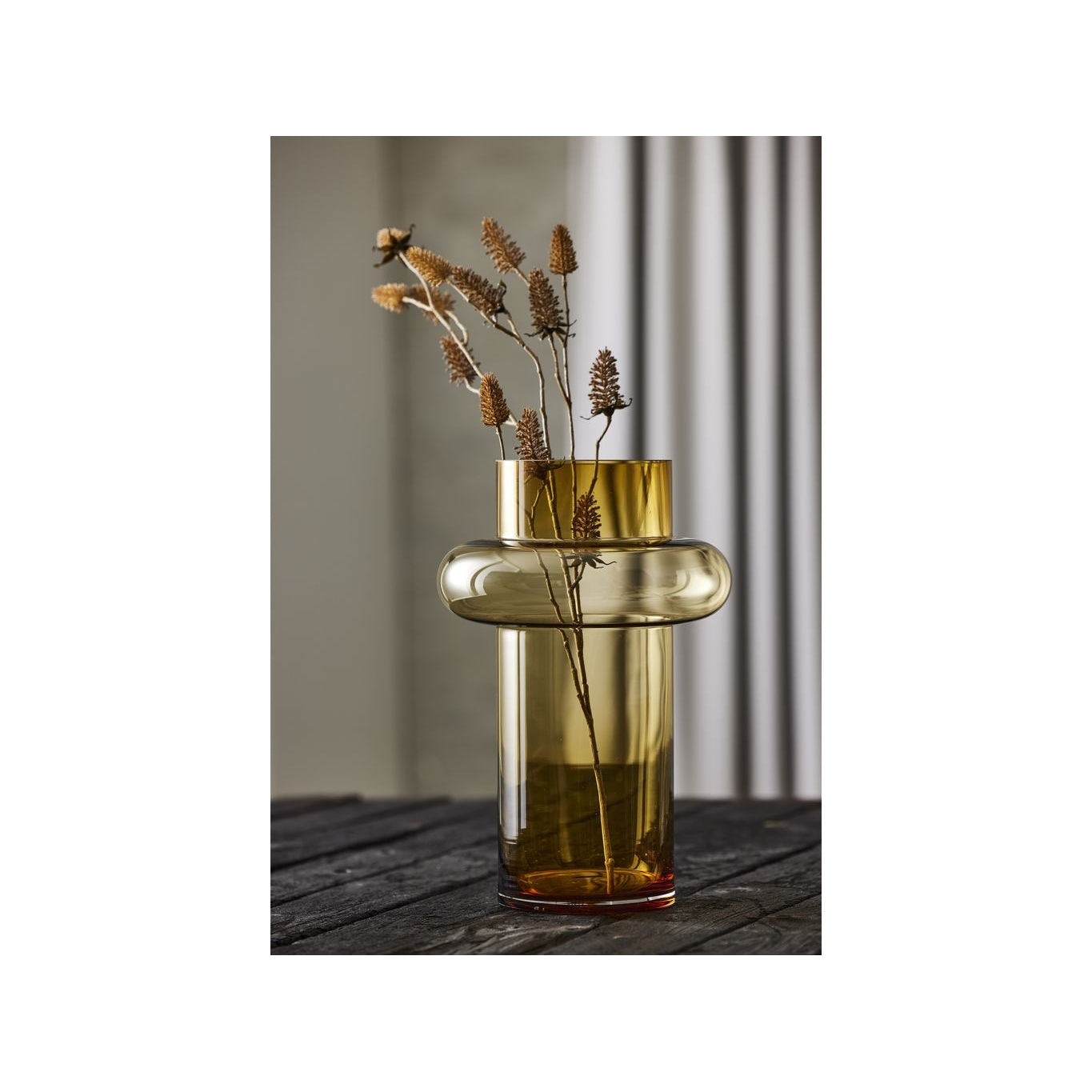 Lyngby Glas Tube Vase H: 40 Cm, Amber