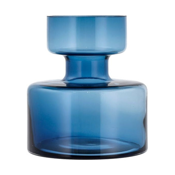 Lyngby Glas Tubular Vase H: 20 Cm, Blue