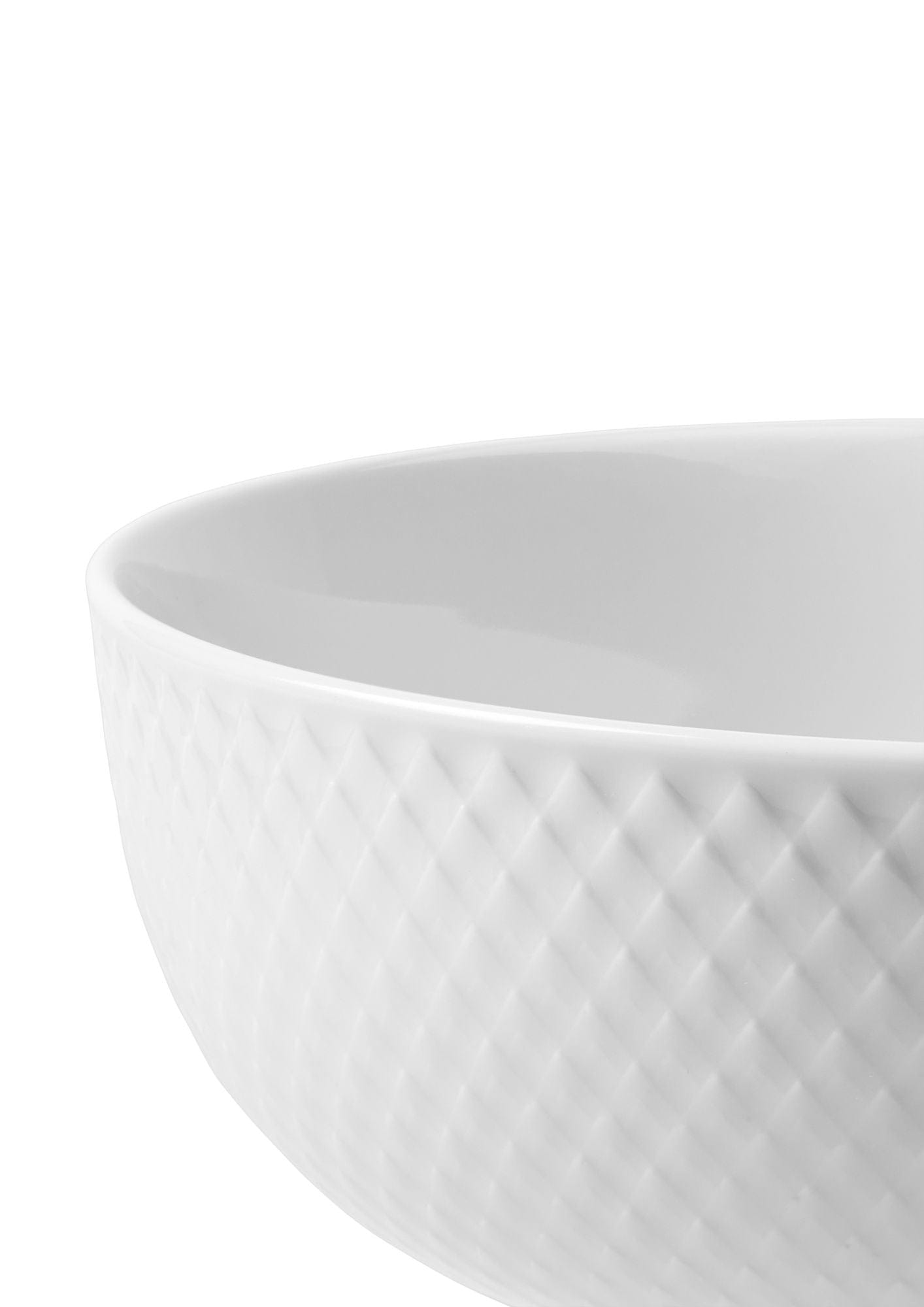 Lyngby Porcelæn Rhombe Bowl ø15,5 Cm, White