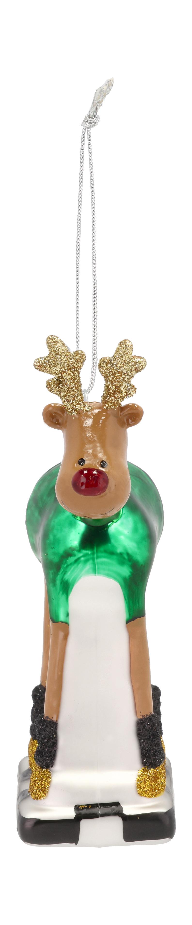 Medusa Copenhagen Rudolf Christmas Tree Bauble 13,2 Cm, Green