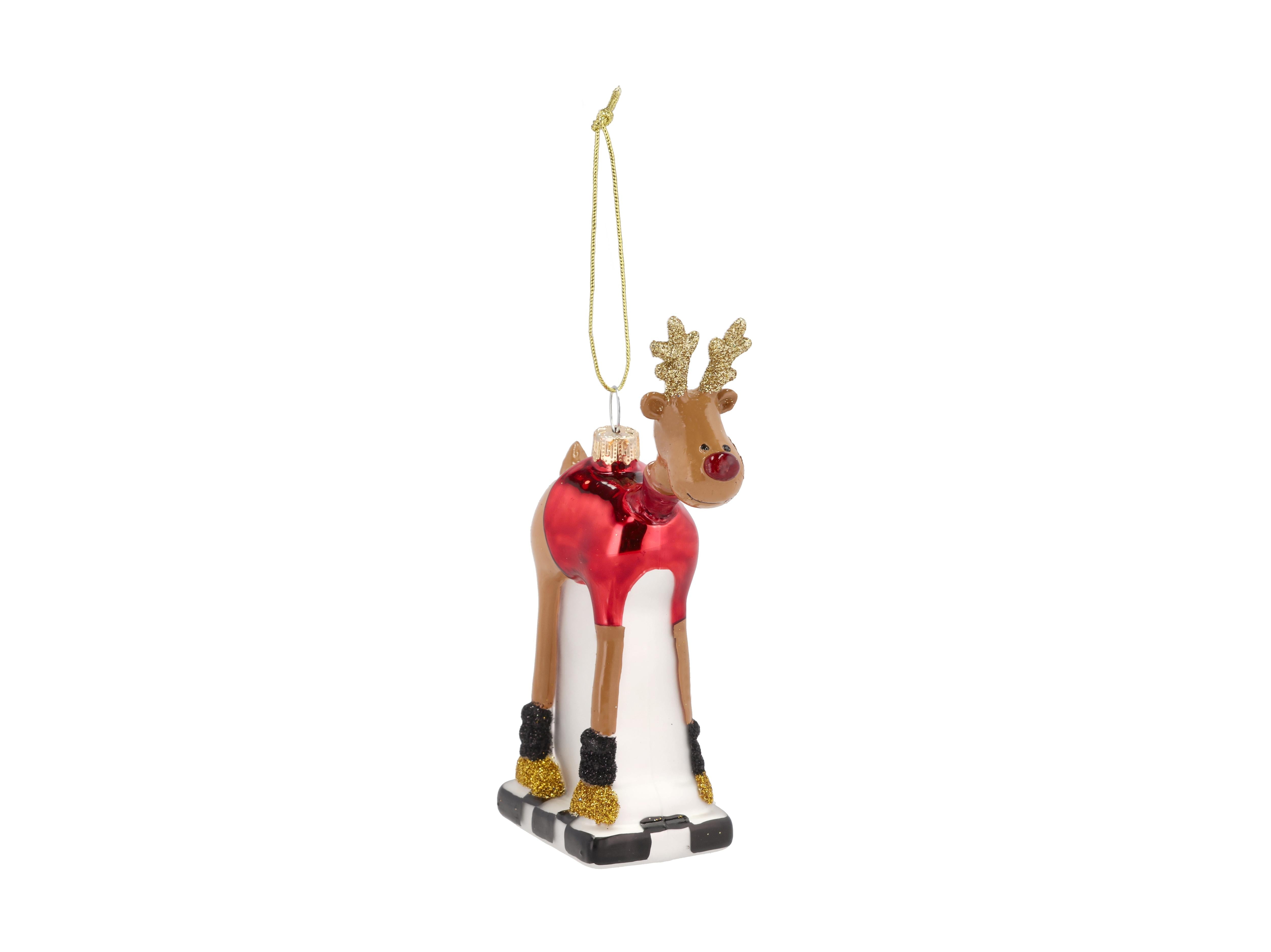 Medusa Copenhagen Rudolf Christmas Tree Bauble 13,2 Cm, Red