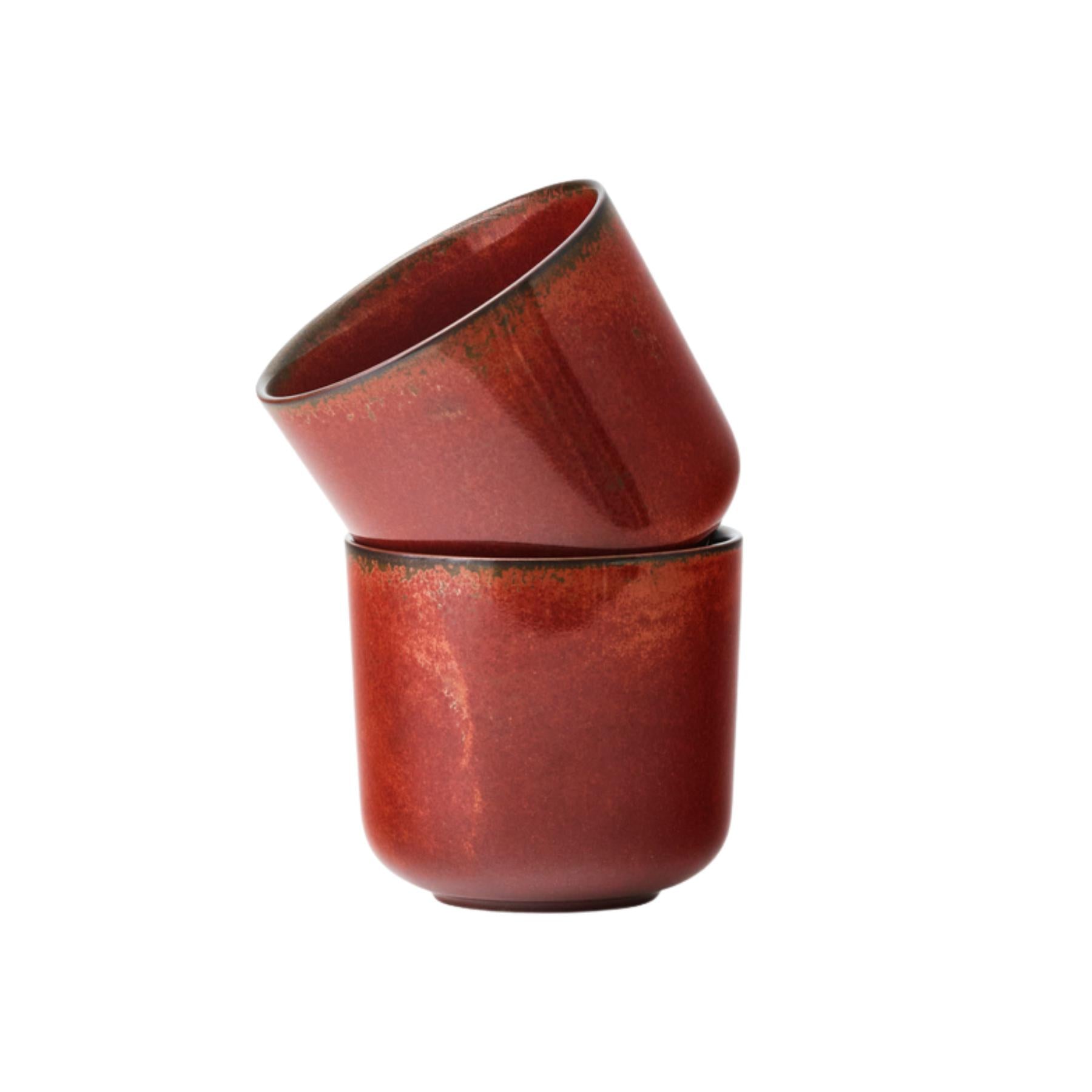 Audo Copenhagen Nndw Cup Red Glazed, 2 Pcs.