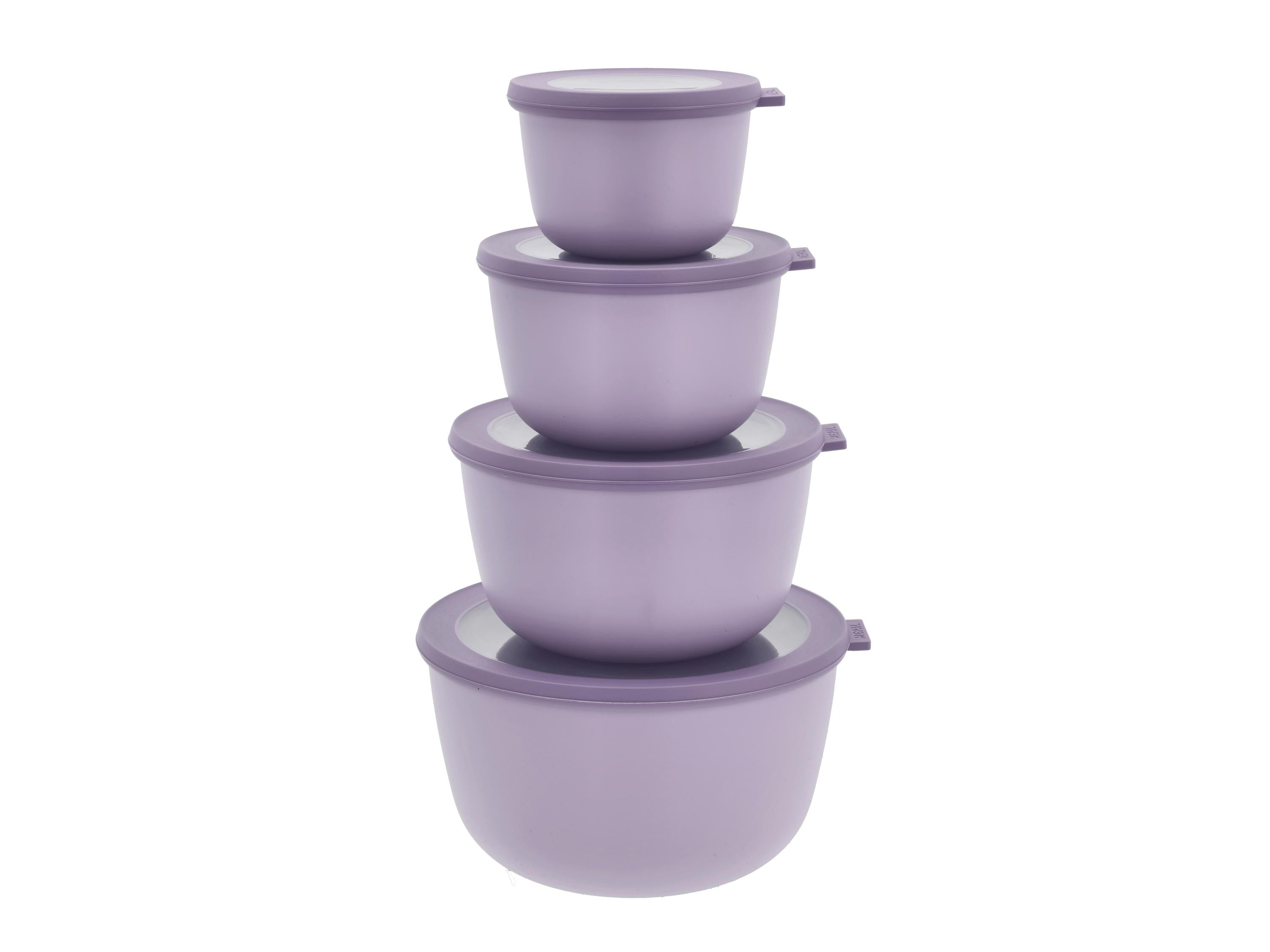 Mepal Cirqula High Multi Bowl Set Of 4, Nordic Lilac