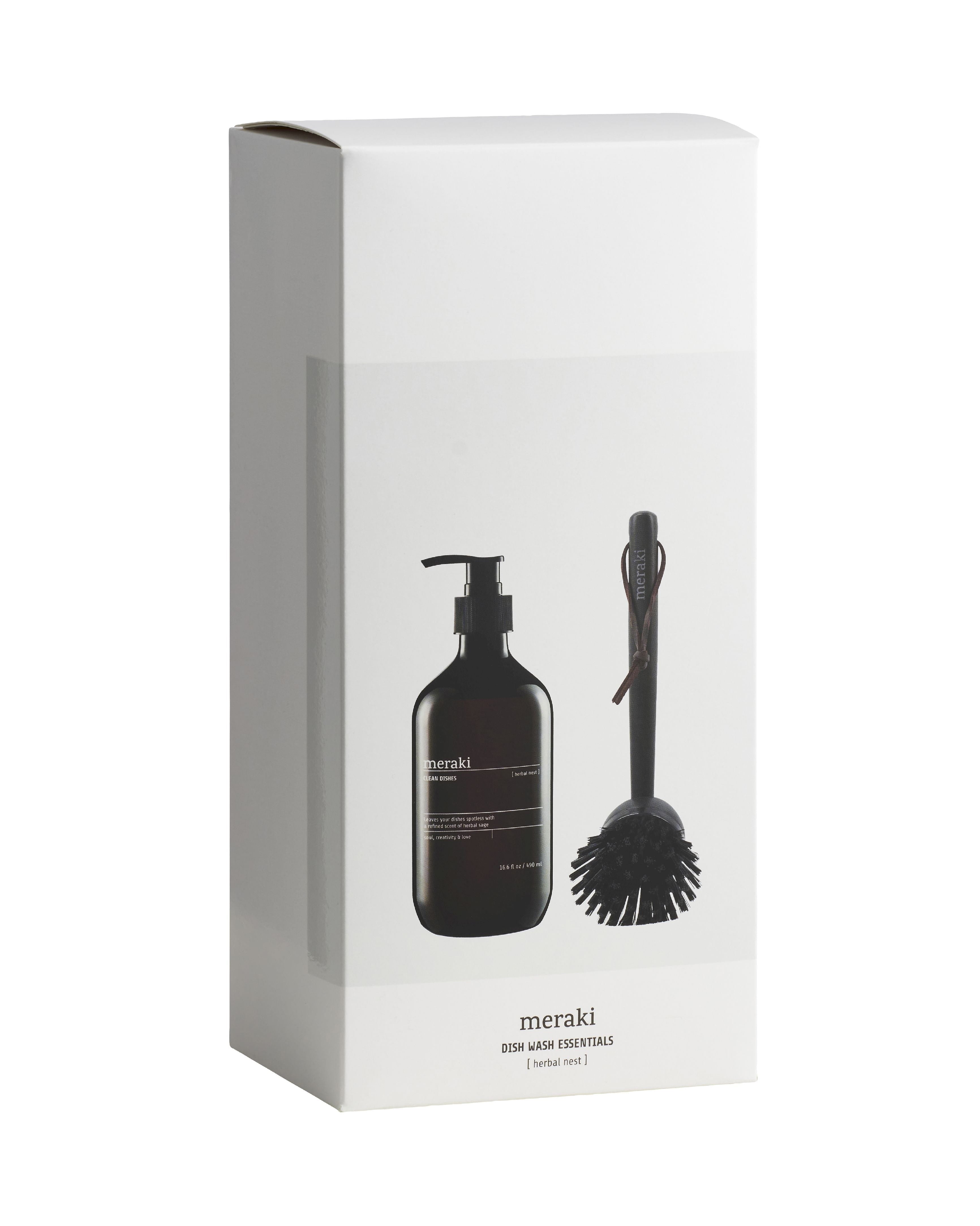 Meraki Dish Wash Essentials Gift Box 490 Ml, Herbal Nest