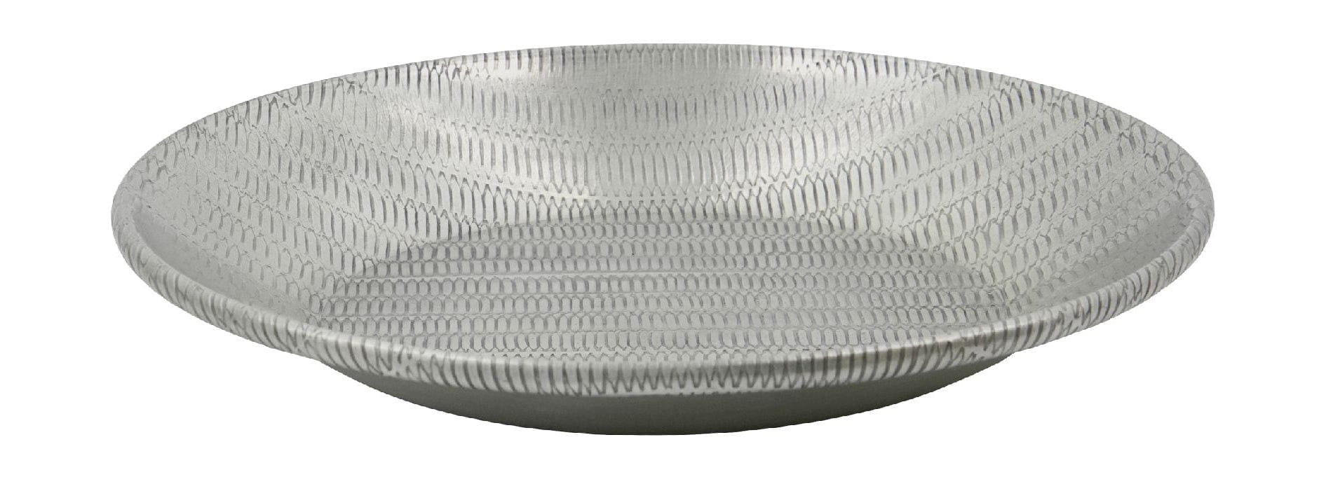 Meraki Malva Round Tray, Antique Silver