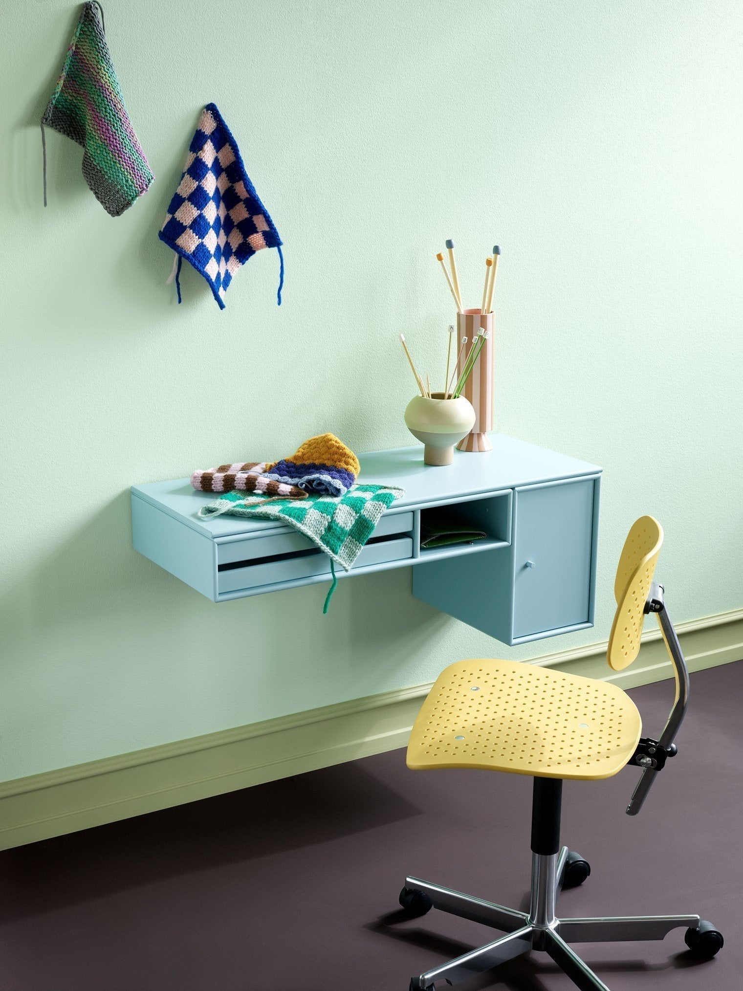 Montana Bureau Work Desk, Amber Yellow