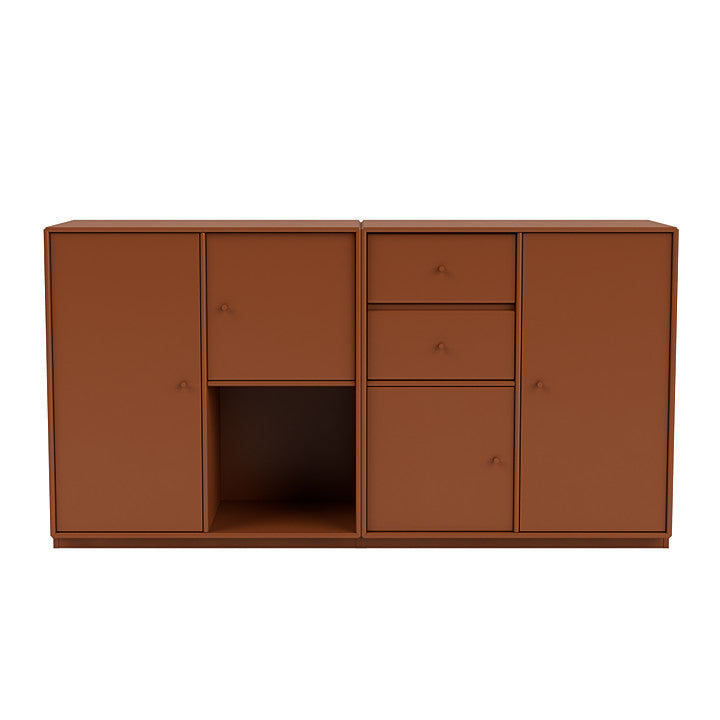 Montana Couple Sideboard With 3 Cm Plinth, Hazelnut Brown