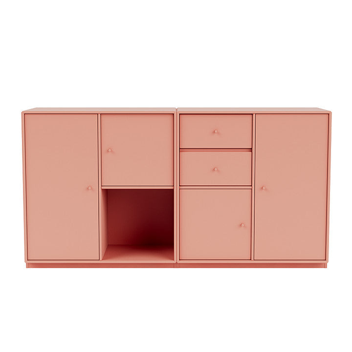 Montana Couple Sideboard With 3 Cm Plinth, Rhubarb Red