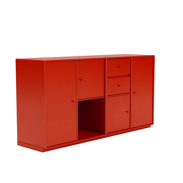 Montana Couple Sideboard With 3 Cm Plinth, Rosehip Red