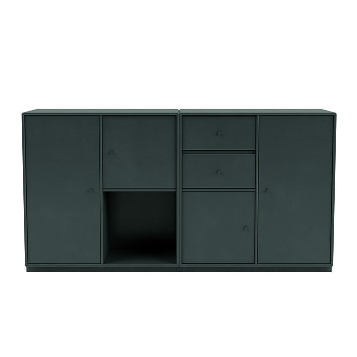 Montana Couple Sideboard With 3 Cm Plinth, Black Jade