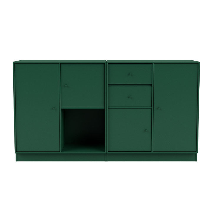 Montana Couple Sideboard With 7 Cm Plinth, Pine Green