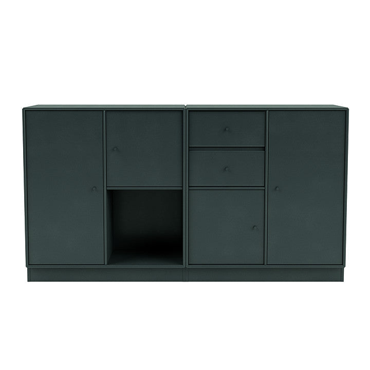 Montana Couple Sideboard With 7 Cm Plinth, Black Jade