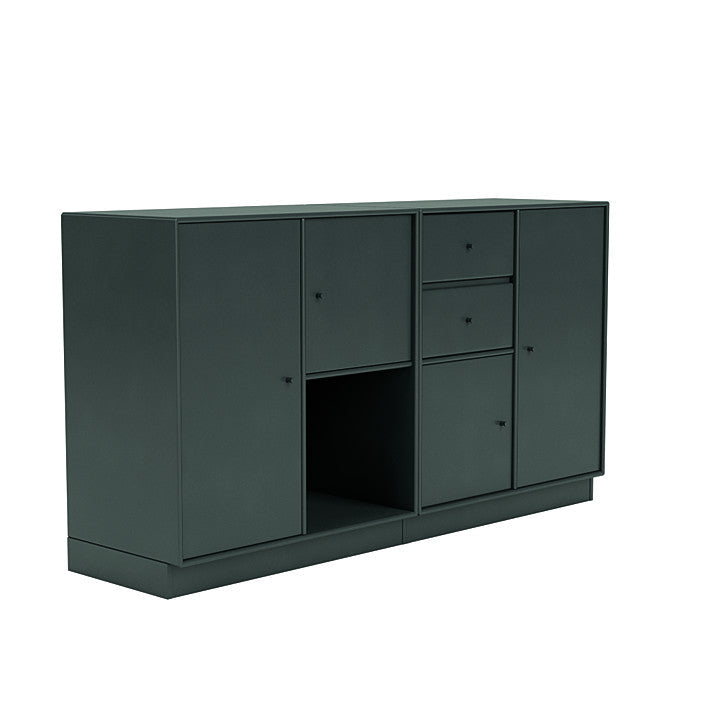 Montana Couple Sideboard With 7 Cm Plinth, Black Jade