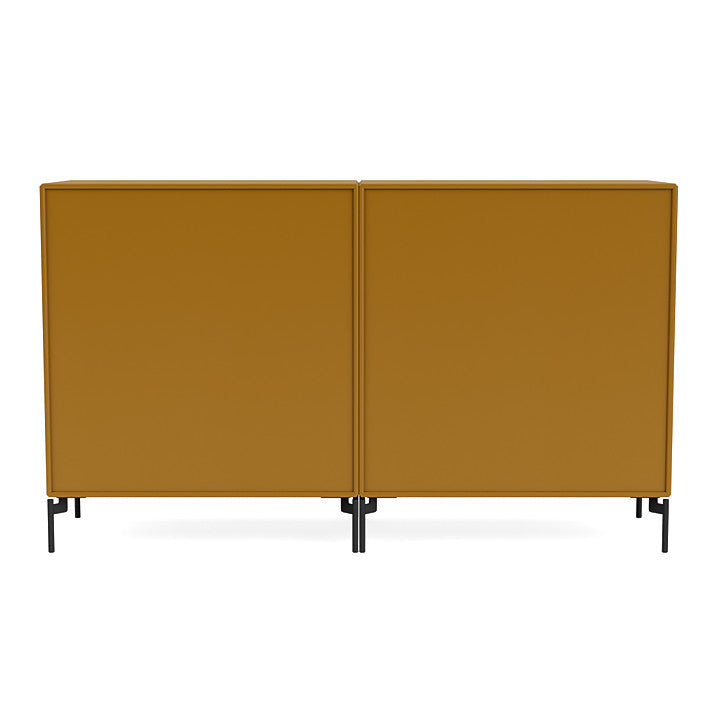 Montana Couple Sideboard With Legs, Amber/Black