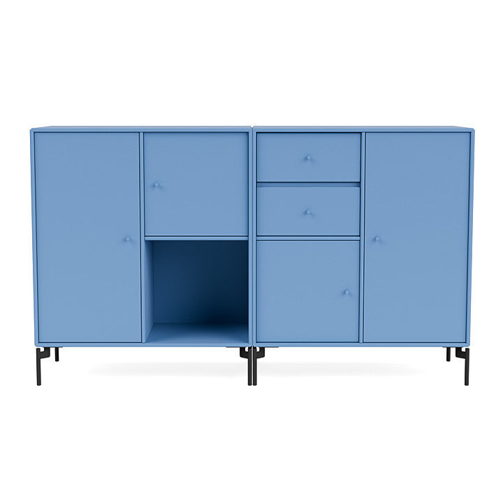 Montana Couple Sideboard With Legs, Azure Blue/Black